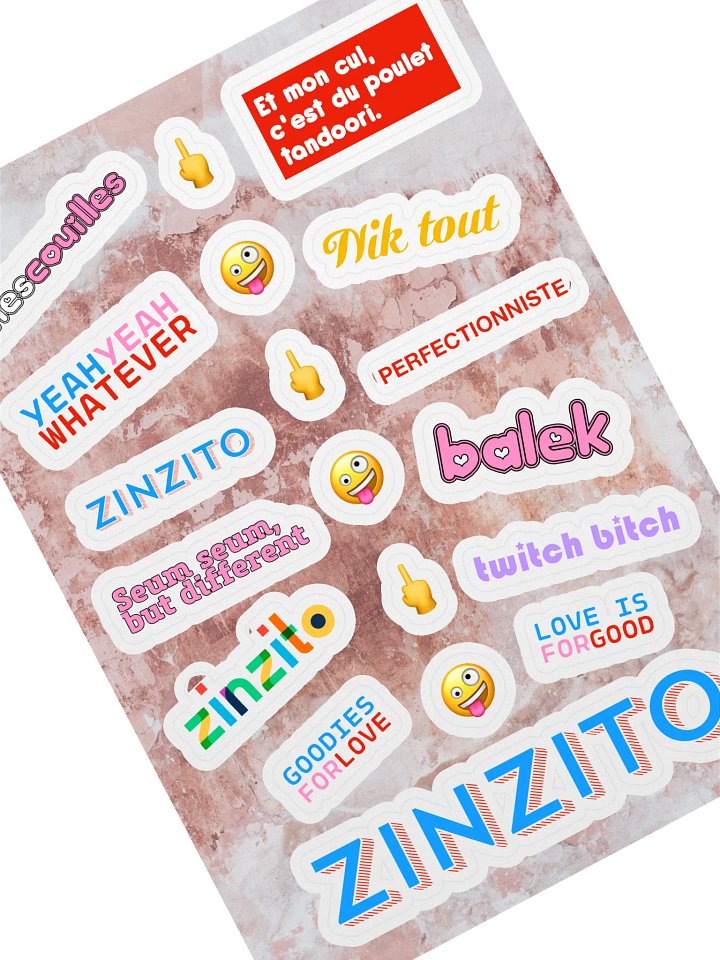 17 stickers humeur du jour • planche A5 product image (2)