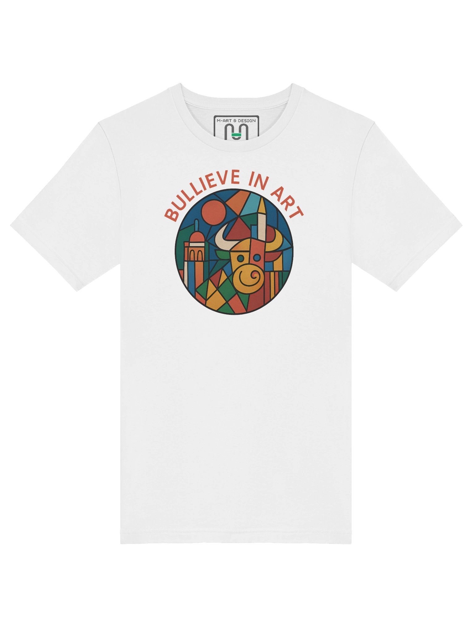 BULLIEVE IN ART – Bold Geometric Bull Tee by M-Art & Design product image (101)