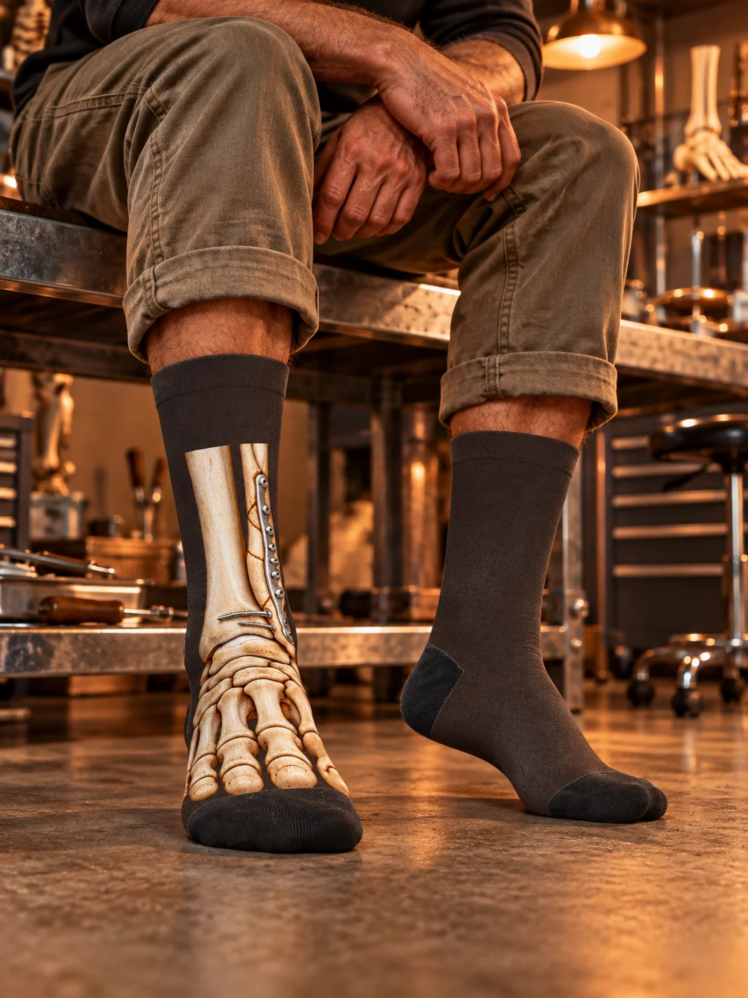 Ankle Surgery Socks — Aftermarket Parts Right Ankle Crew Socks | Rebuild Shop product image (1)