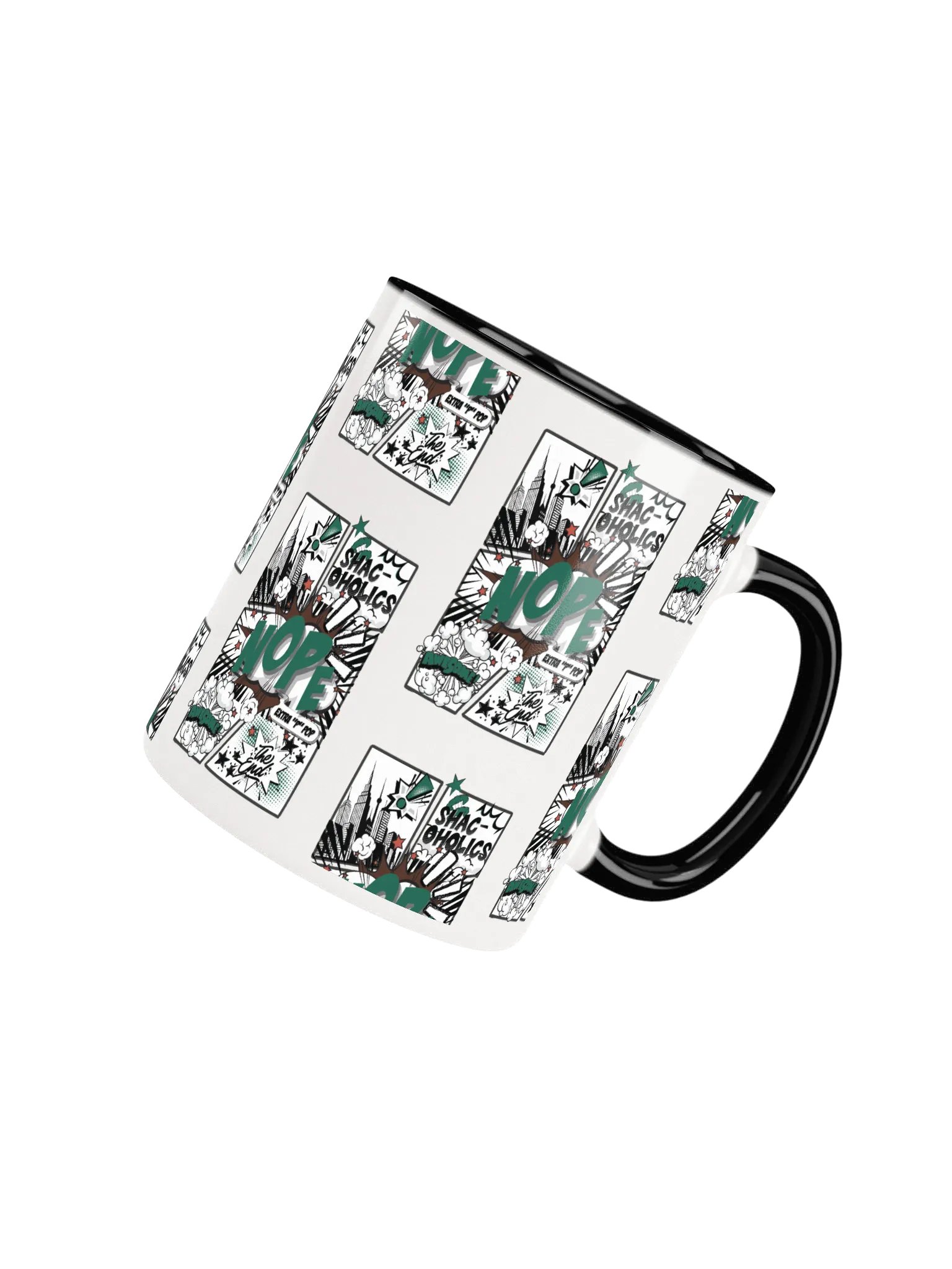 Shac-oholics Comic Blast Mug - Dark Green 