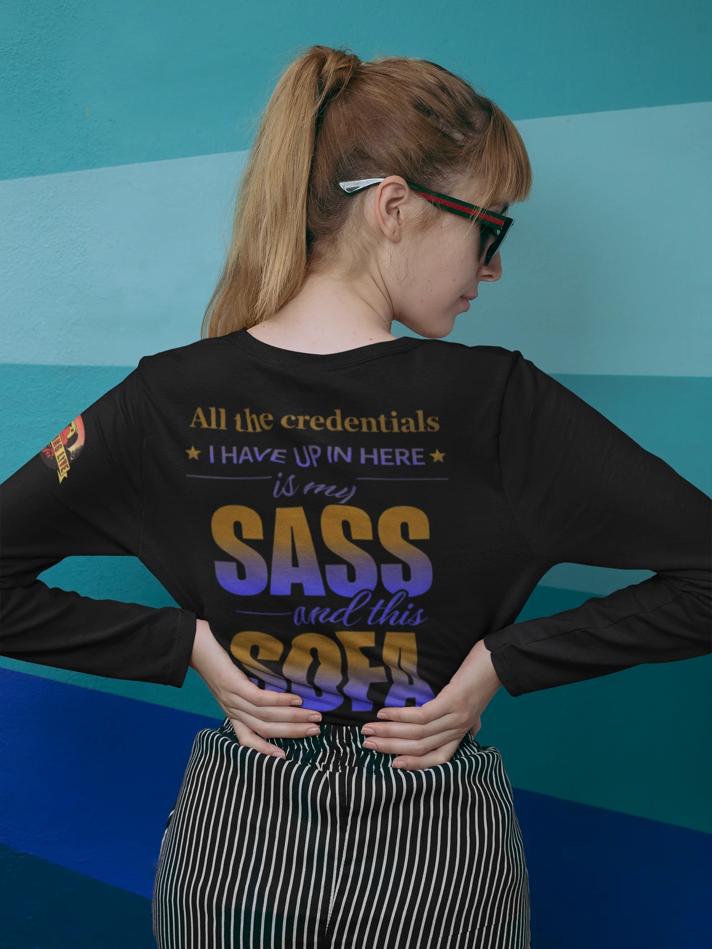 Ain’t No Credentials Sofa Squad Long Sleeve Tee product image (7)