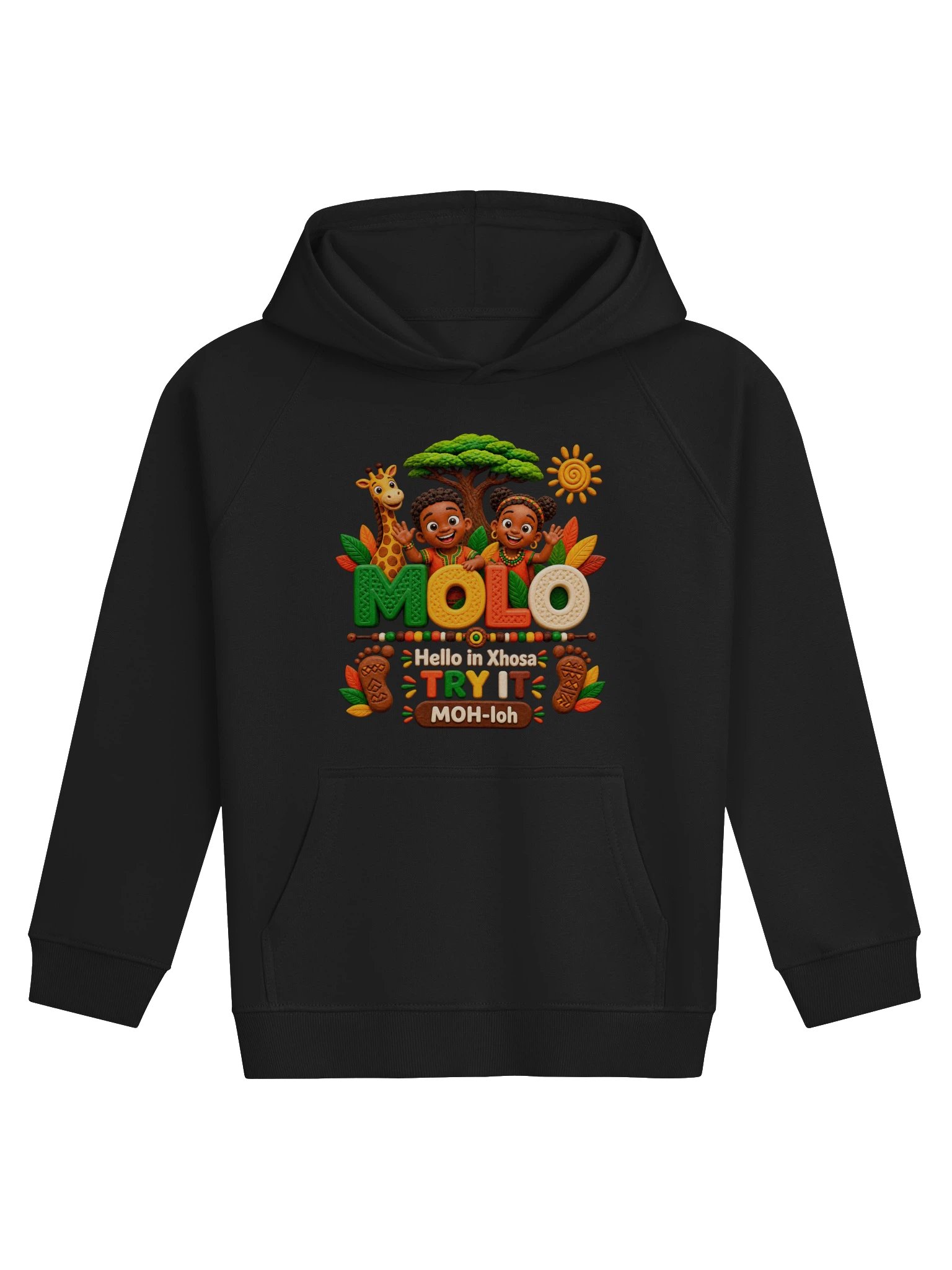 Lil Ubuntu Kids Safari — MOLO Xhosa Kids Hoodie product image (1)