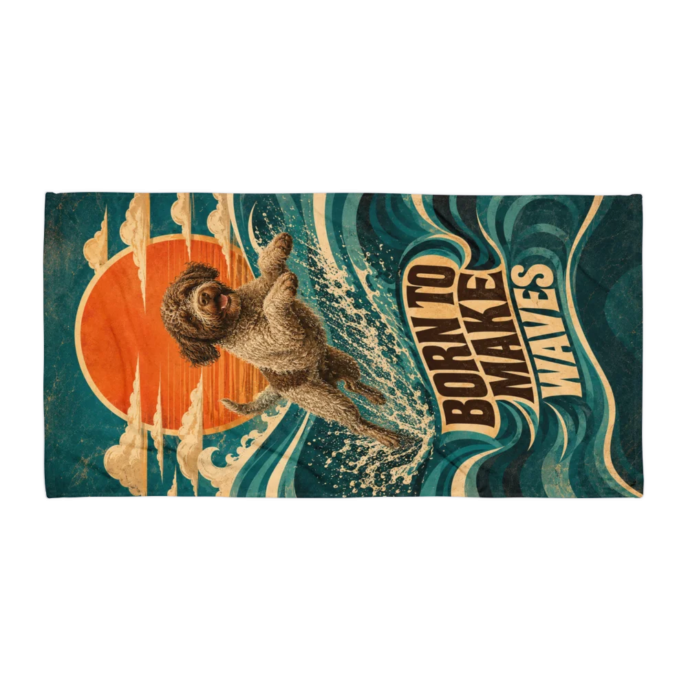 Born to Make Waves Beach Towel product image (2)