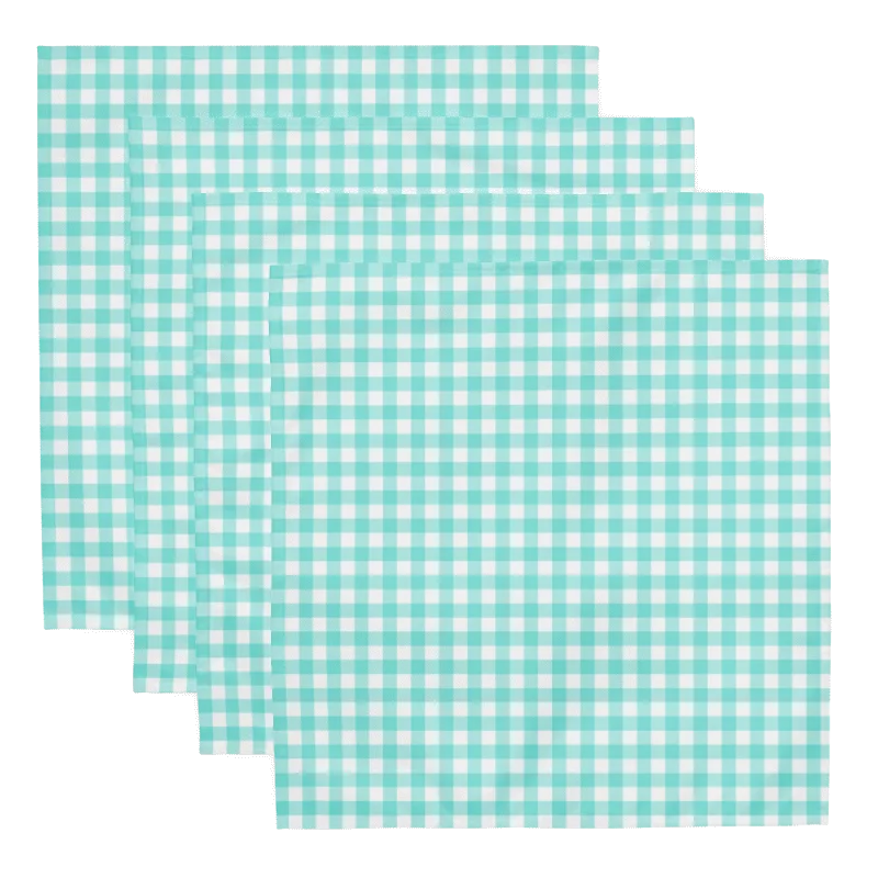 Matching Set of Teal Gingham Cloth Napkins product image (5)