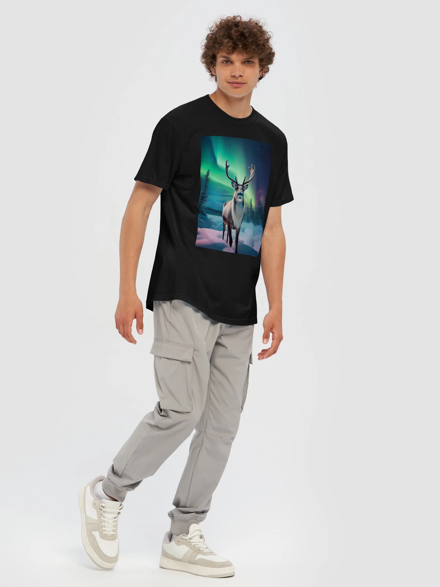 Aurora Deer Night Sky Tee product image (7)