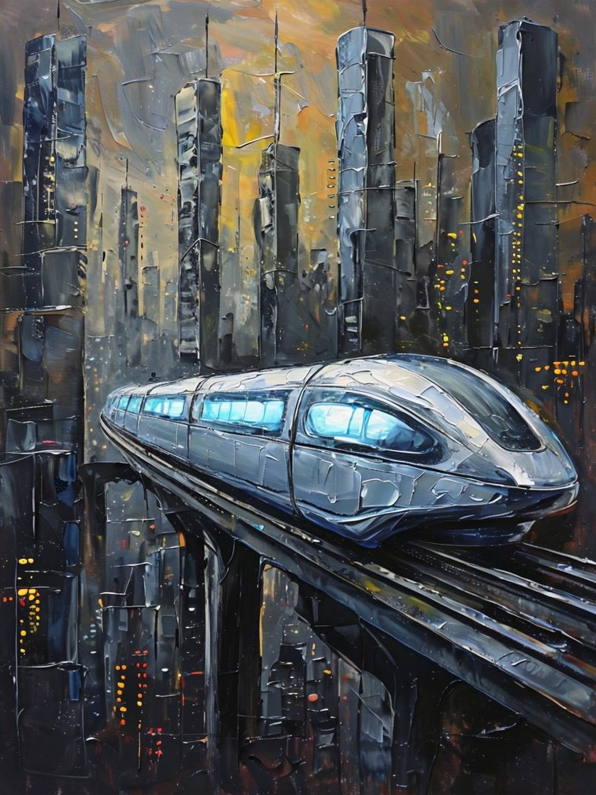 Futuristic Cityscape Framed Poster product image (1)