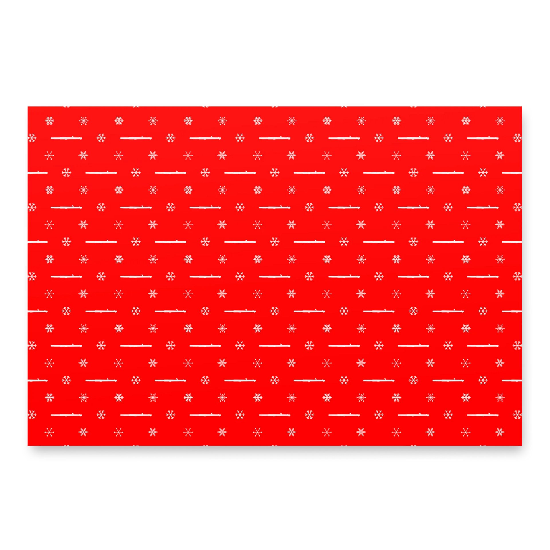 Flutes and Snowflakes - Piccolo - Red Gift Wrap Paper Sheets product image (2)