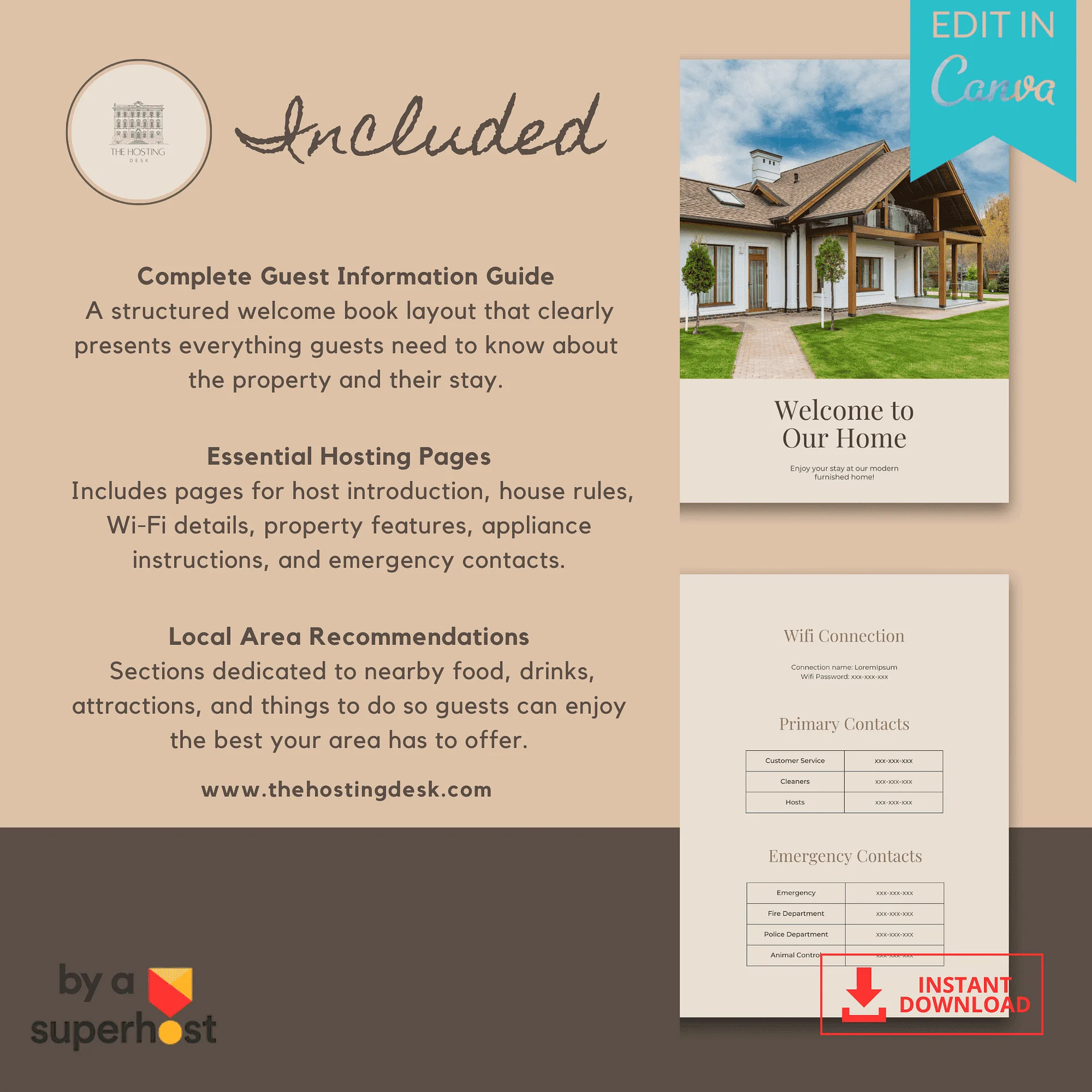 Digital Airbnb Welcome Book Template product image (8)