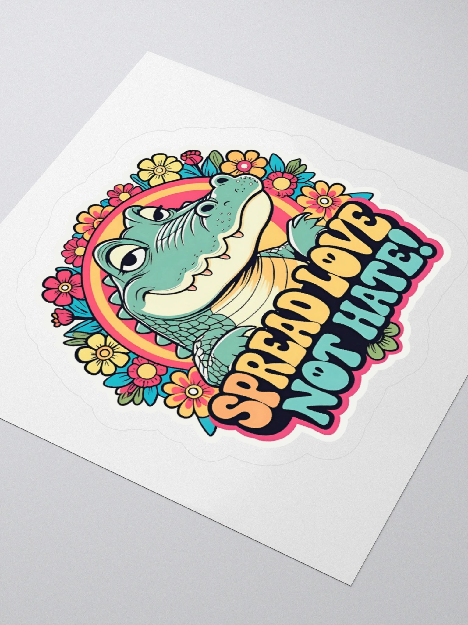 Groovy Crocodile Love Sticker product image (9)