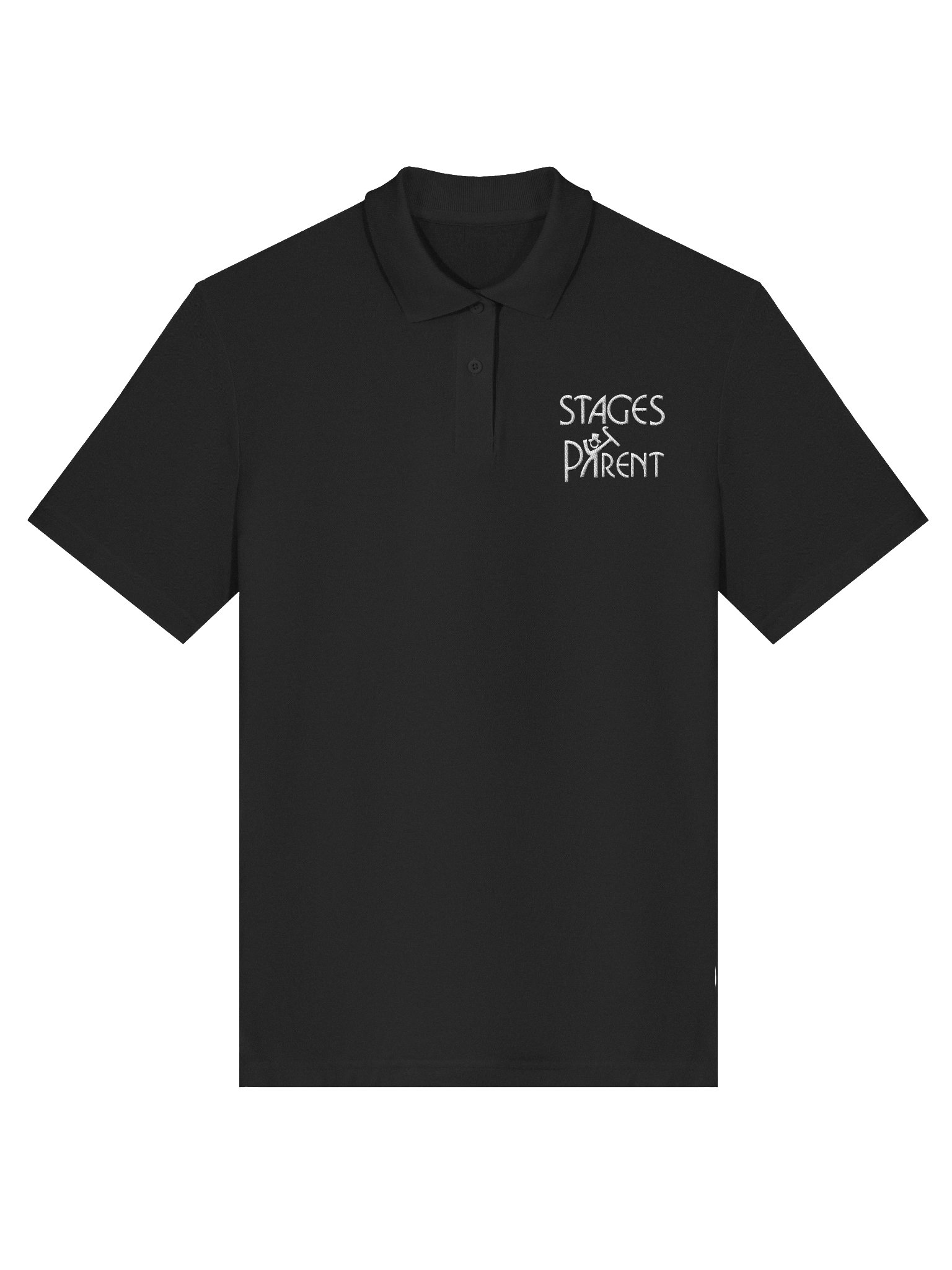 Feminine Polo - Dark with White Embroidered "Stages Parent" product image (1)