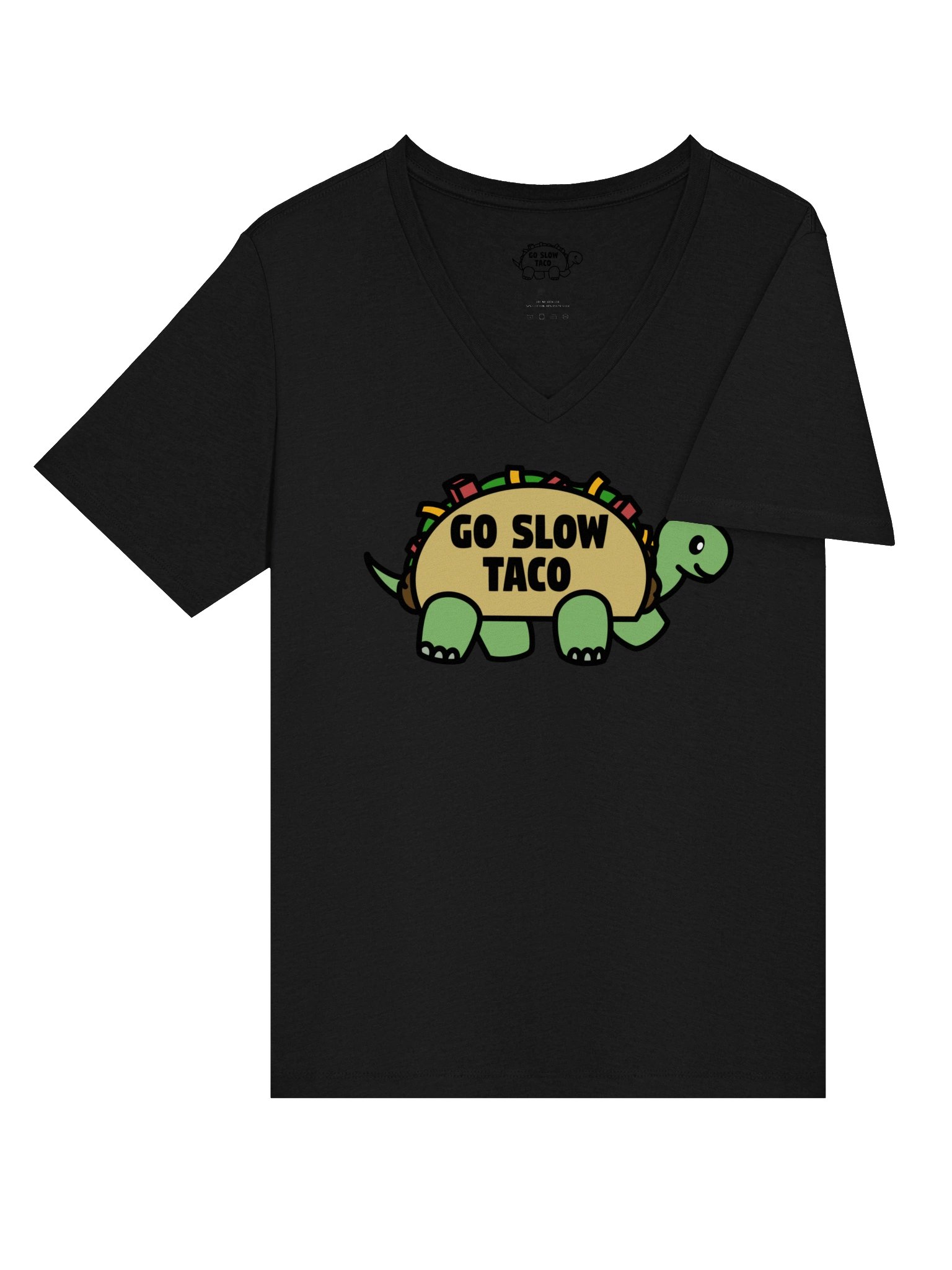 Go Slow Taco V-Neck T-Shirt product image (4)