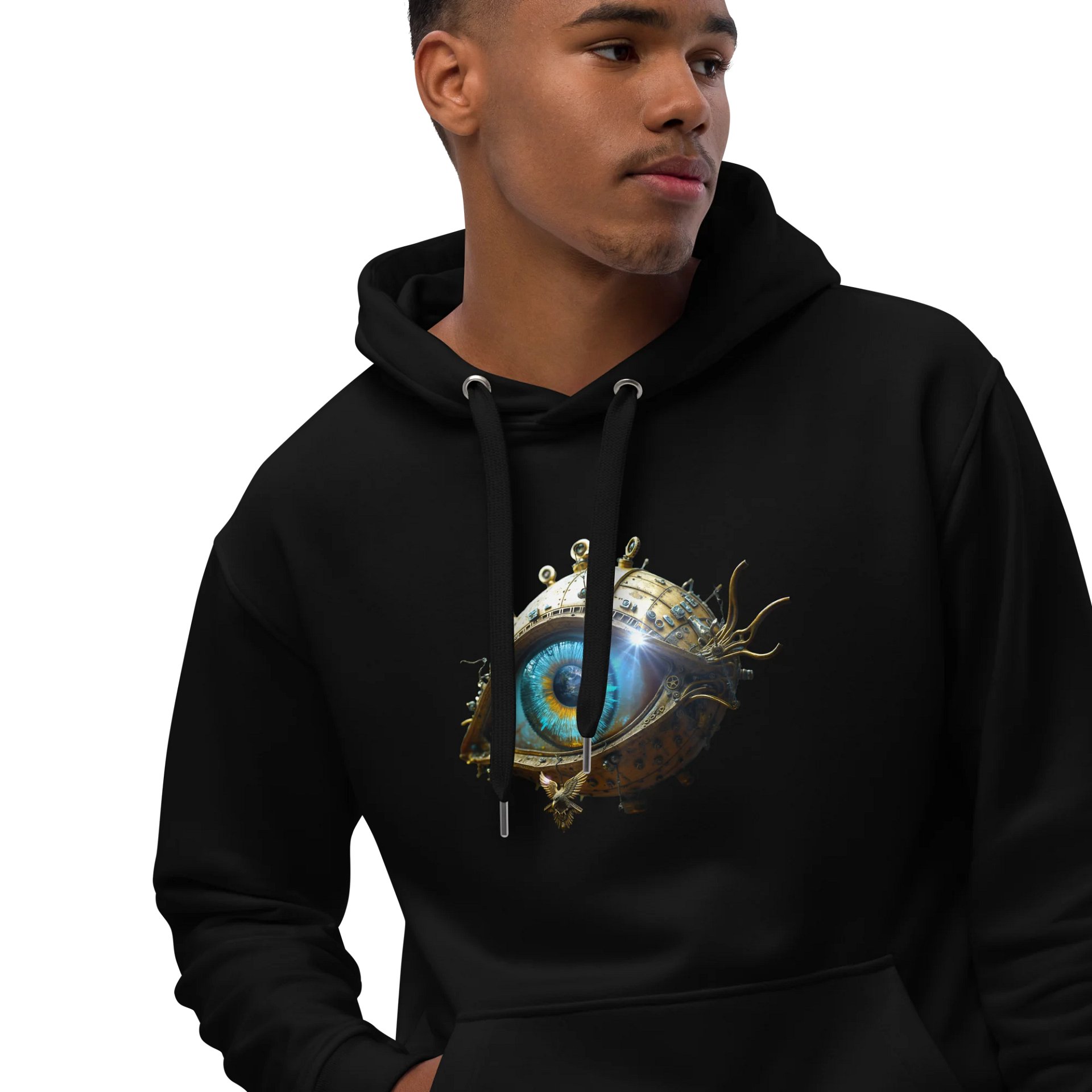 “Wake Up” single artwork hoodie – premium cinematic rock piece from Seven Shades of Nothing – Eco Heavyweight Hoodie product image (7)