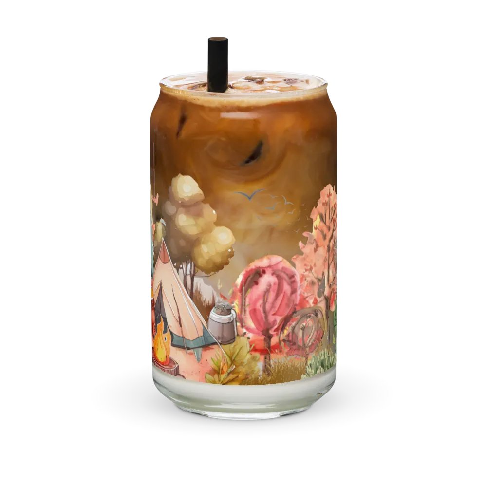 Camping Bear Glass Can | Wilderness Adventure Drinkware product image (12)
