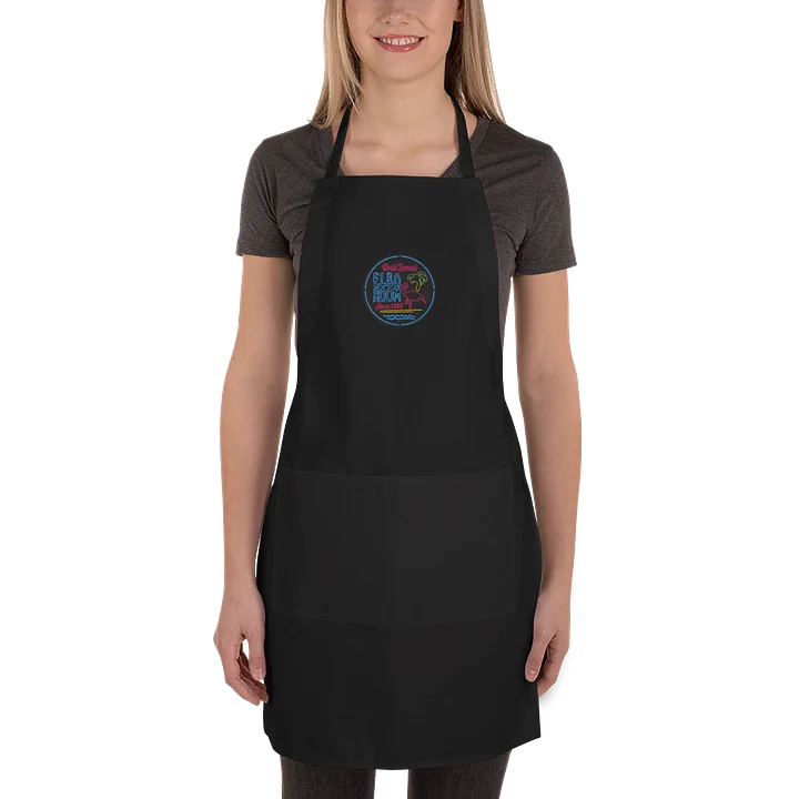 Elbo Room World Famous Neon Flamingo Kitchen Apron | Core Black product image (2)