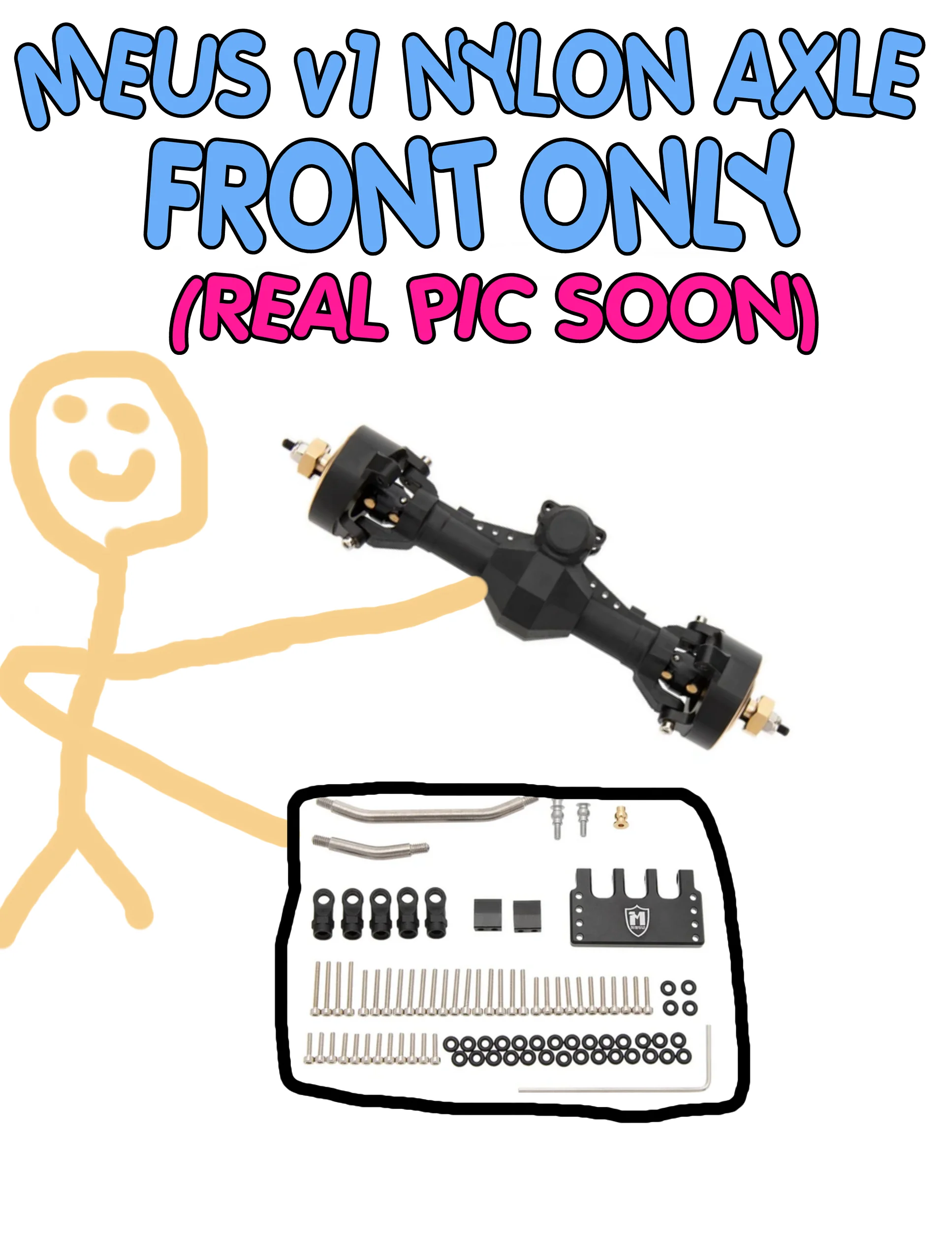 FRONT ONLY v1 nylon Meus axle product image (1)