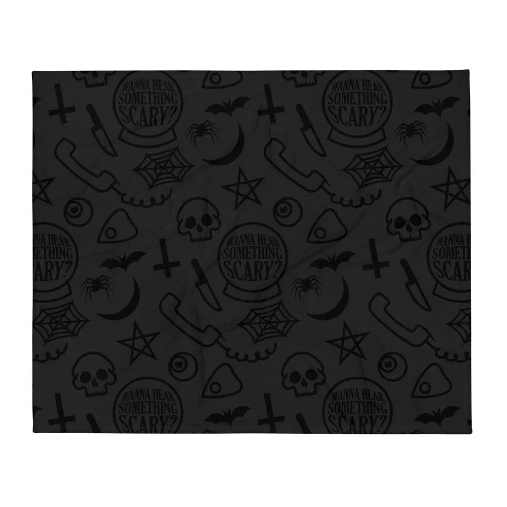 Something Scary Throw Blanket - black-on-black product image (1)