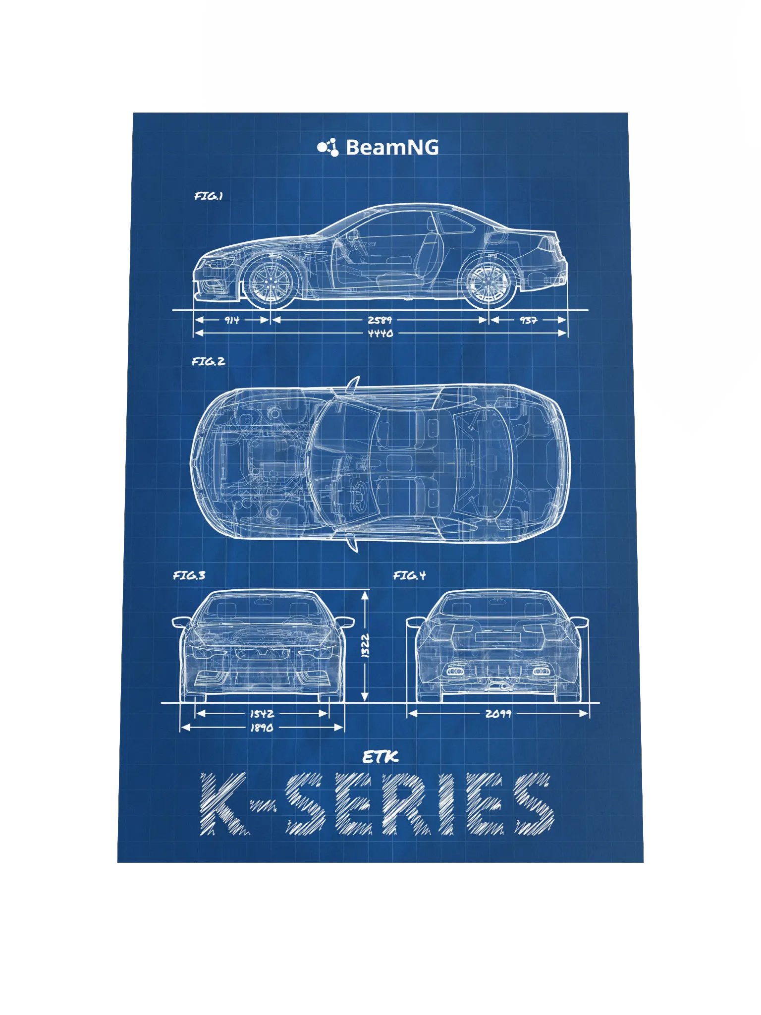 ETK K-Series Blueprint Poster product image (1)