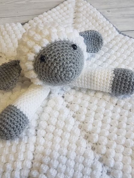 Crochet Lamb Lovey Pattern Baby Comforter Blanket (PDF Pattern) Crafting Happiness product image (2)