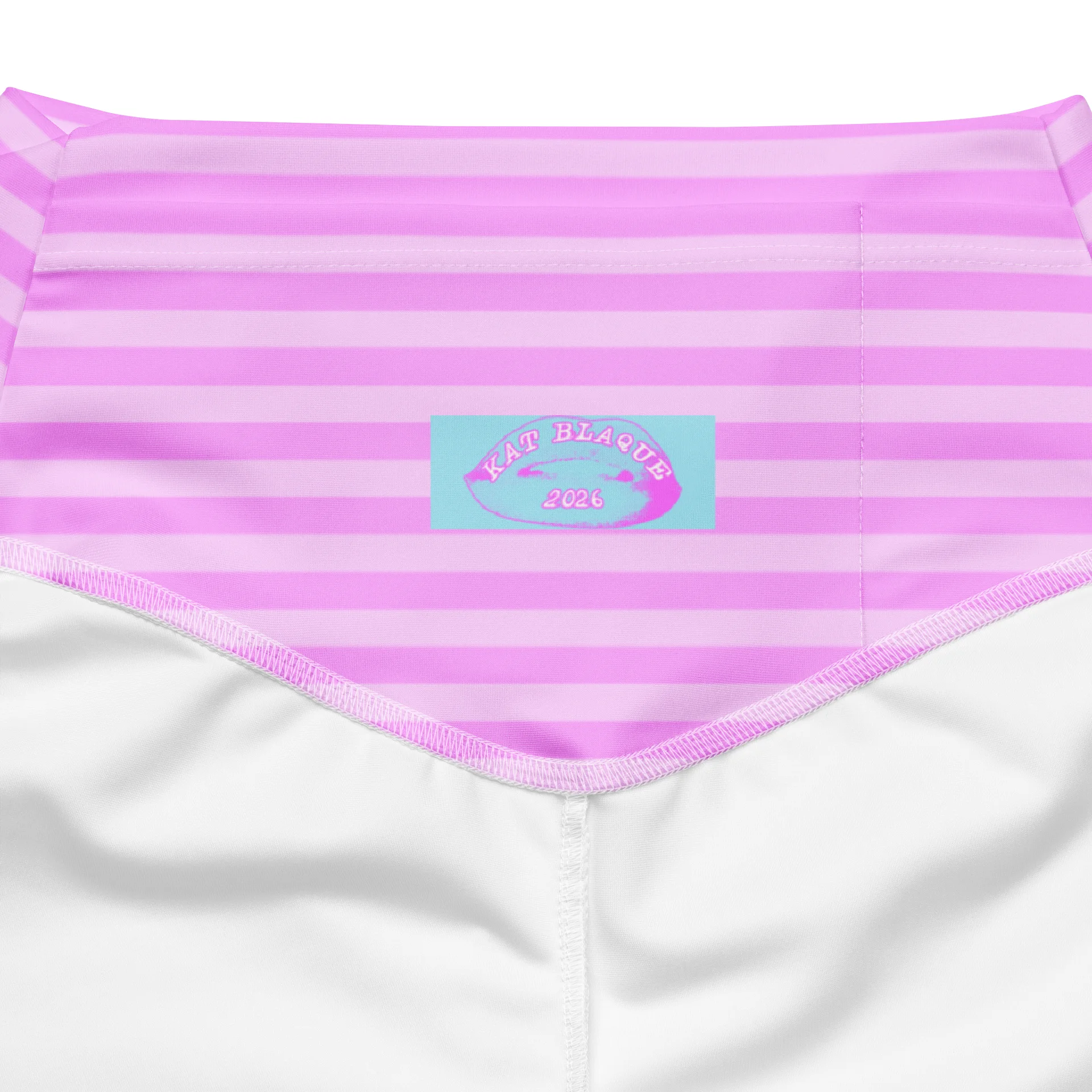 Pink and White Stripped Kat Skull Flares product image (6)