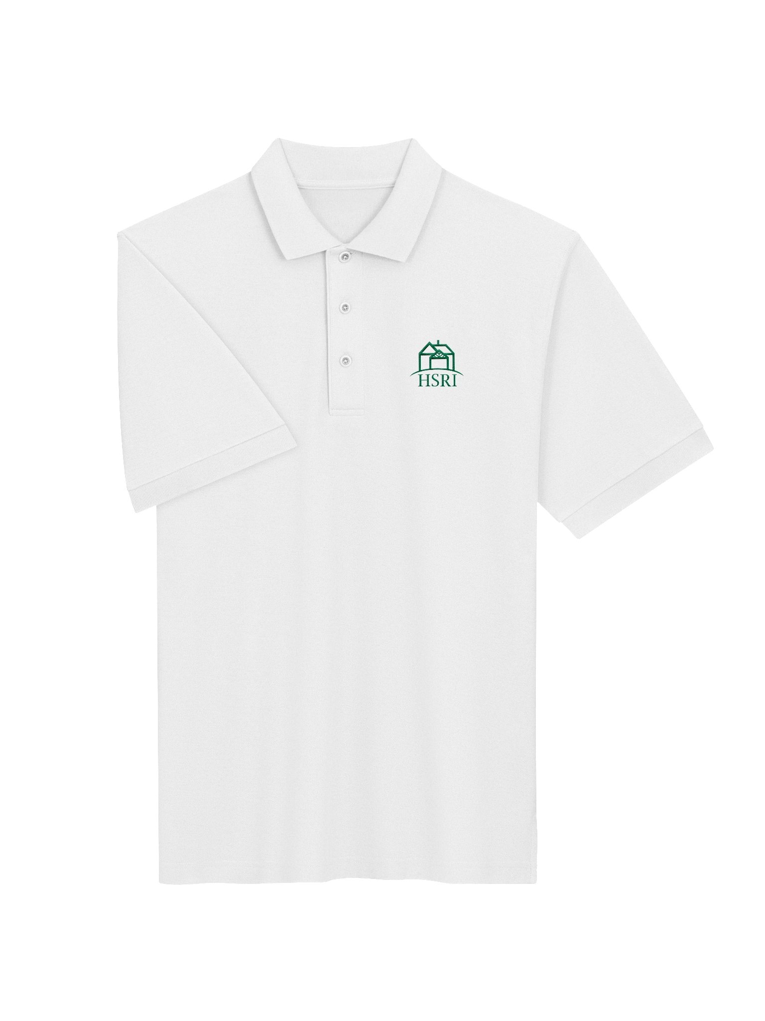 HSRI Polo Shirt - White - Green Embroidered product image (3)
