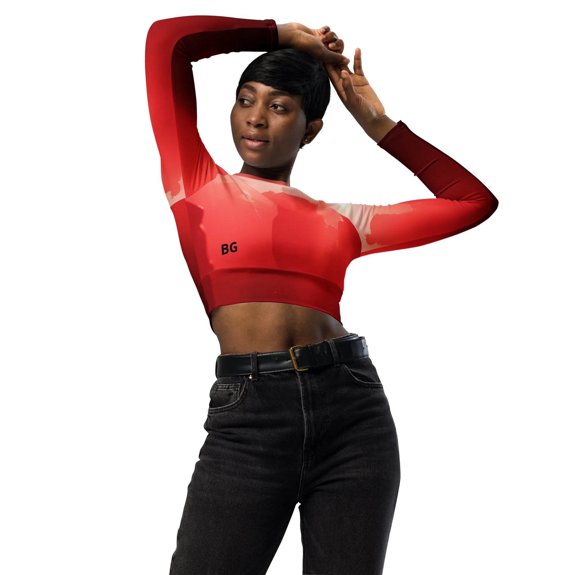 'Girls Are Down' Eco All-Over Print Crop Top product image (3)