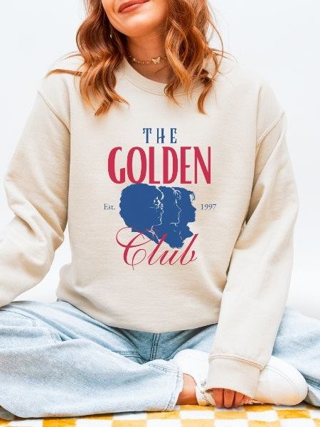 The Golden Club Retro Cozy Minimalist Fall Sweatshirt product image (1)