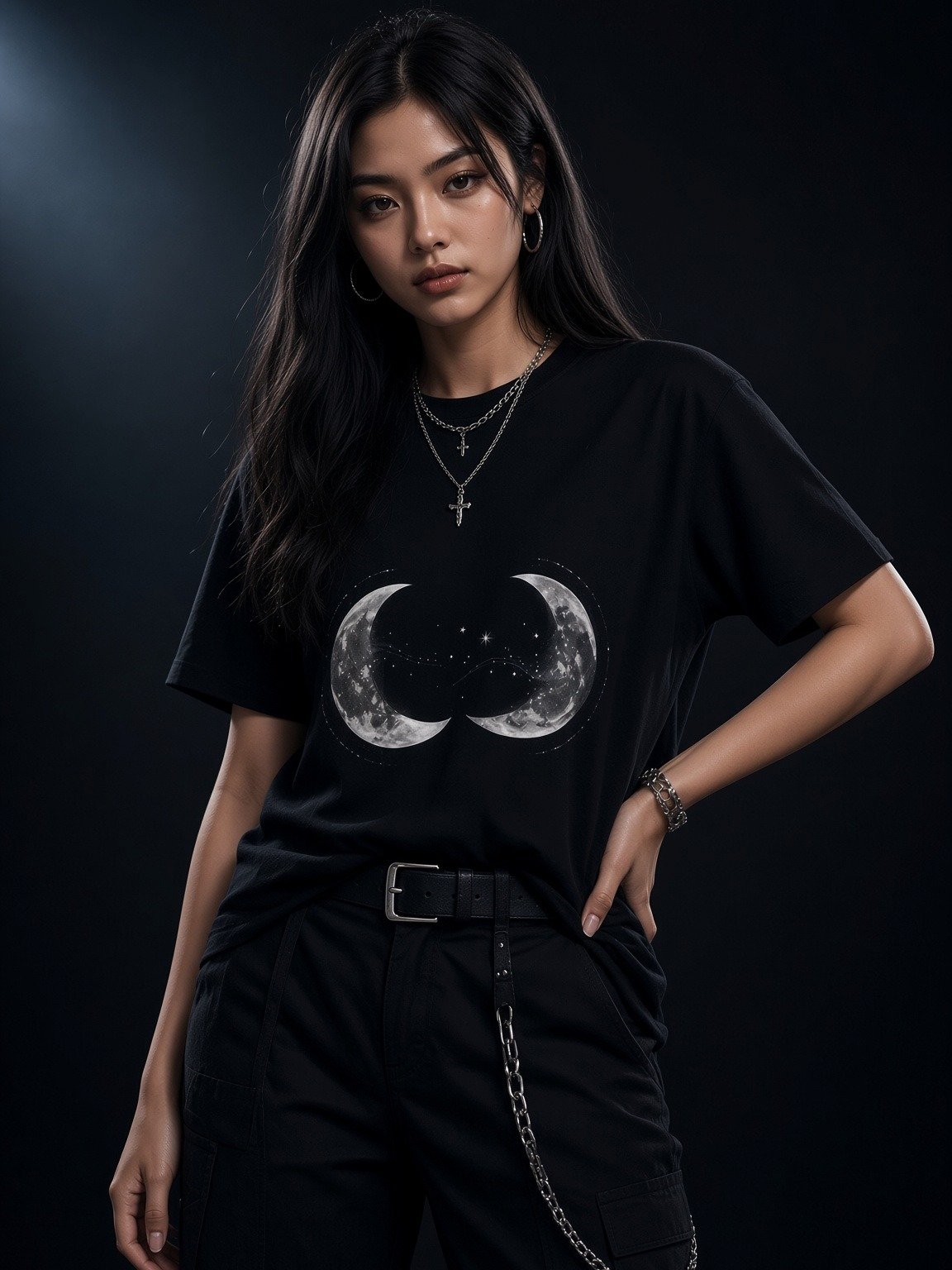 Midnight Veil — Twin Veil Moons Tee product image (2)