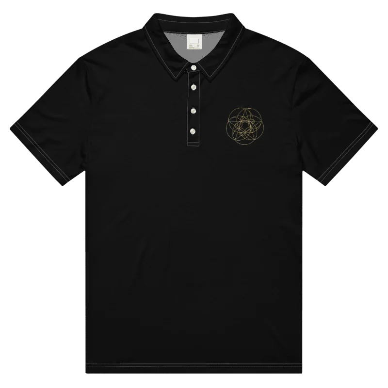 Golden fibo Geometric Men's Polo Shirt product image (1)