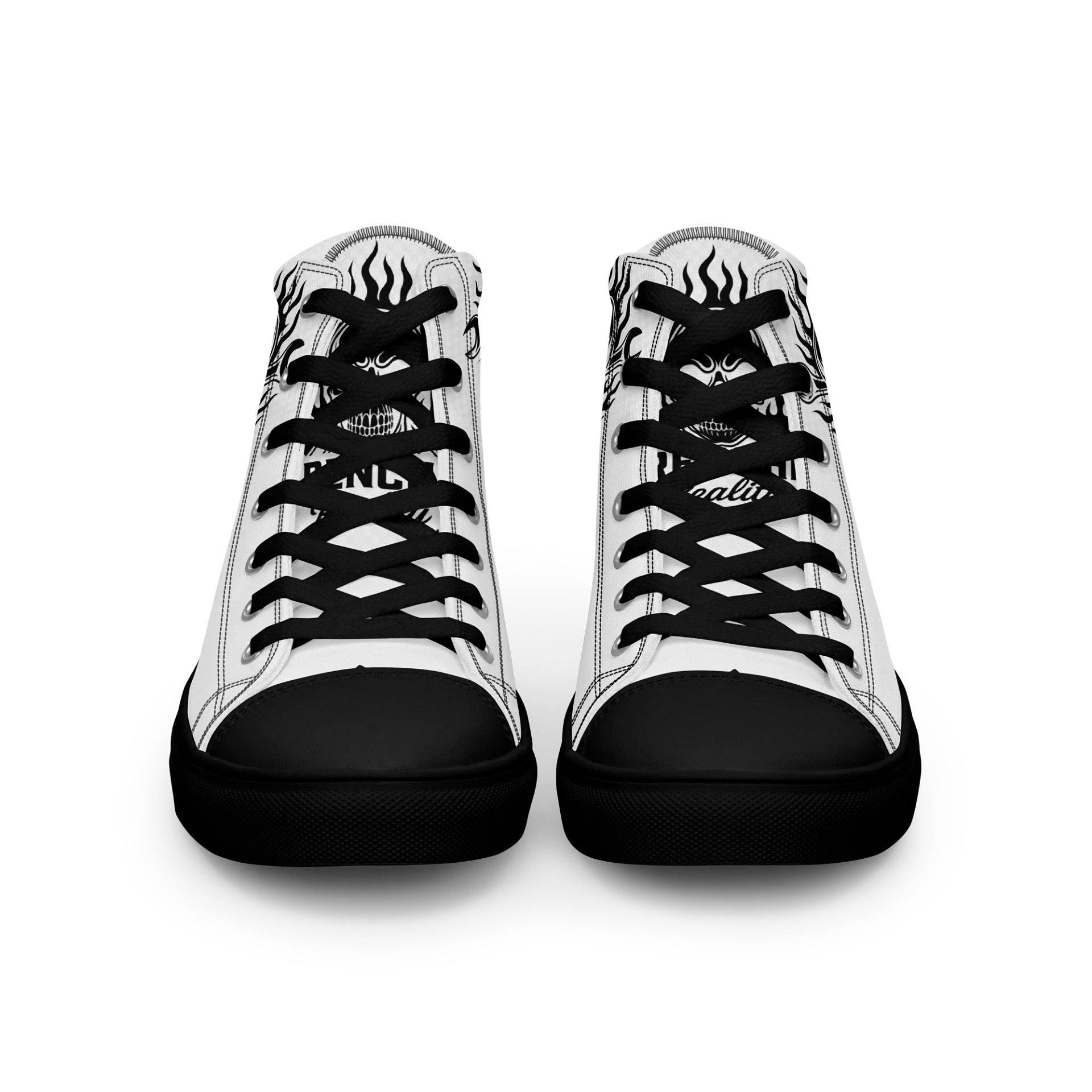 Flaming Skull Men's High Tops product image (3)