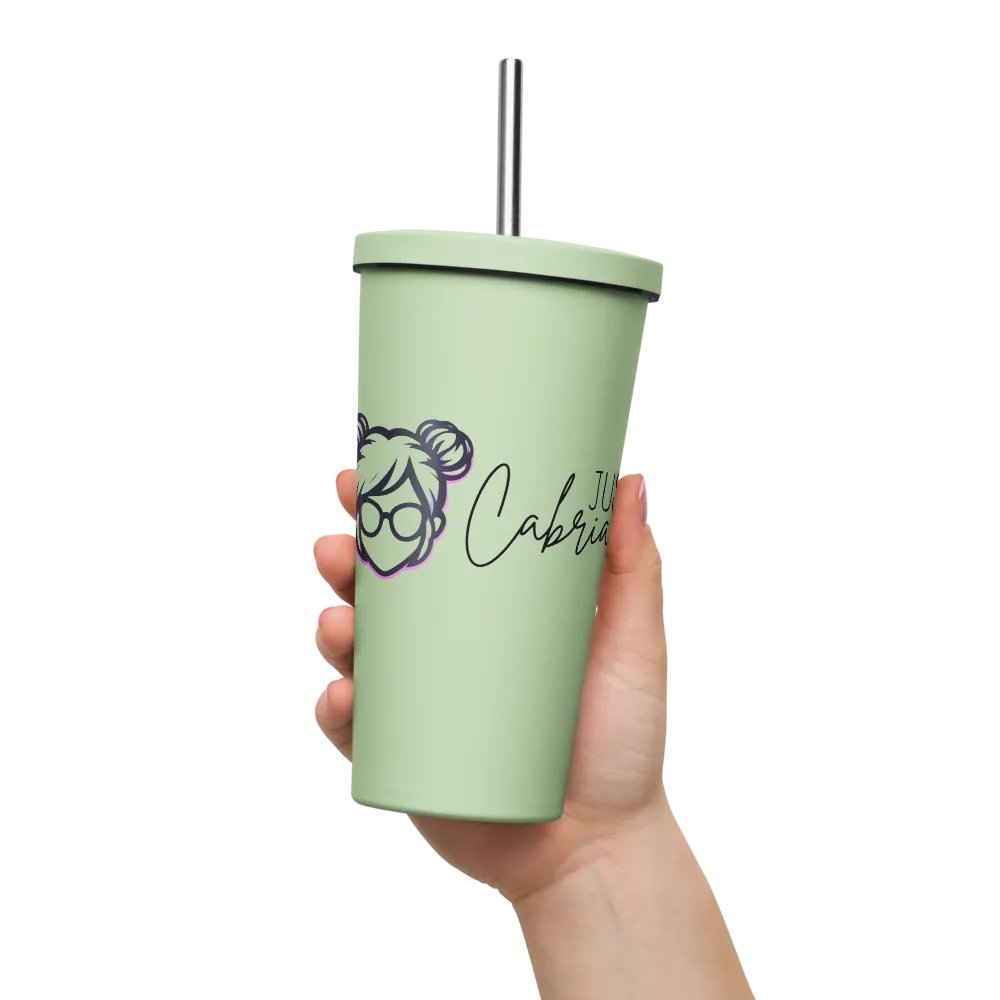 JustCabrian Logo Insulated Tumbler with straw product image (54)