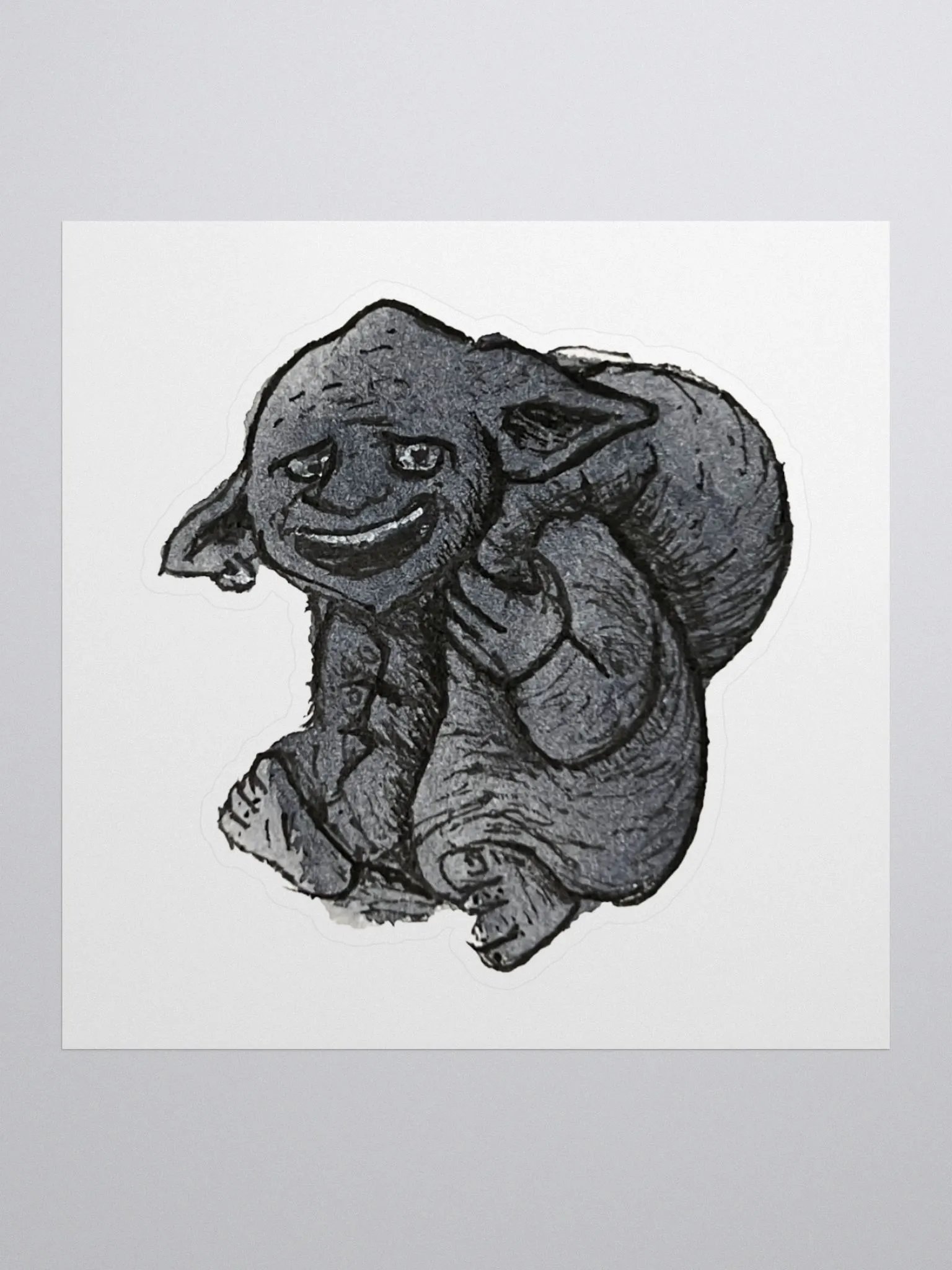 Watercolour Blobs Sticker- Payne's Gray product image (1)