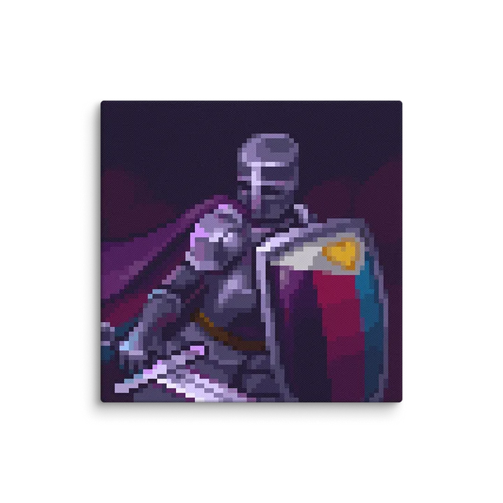 Polyamorous Knight Pixel Art Canvas Print product image (1)