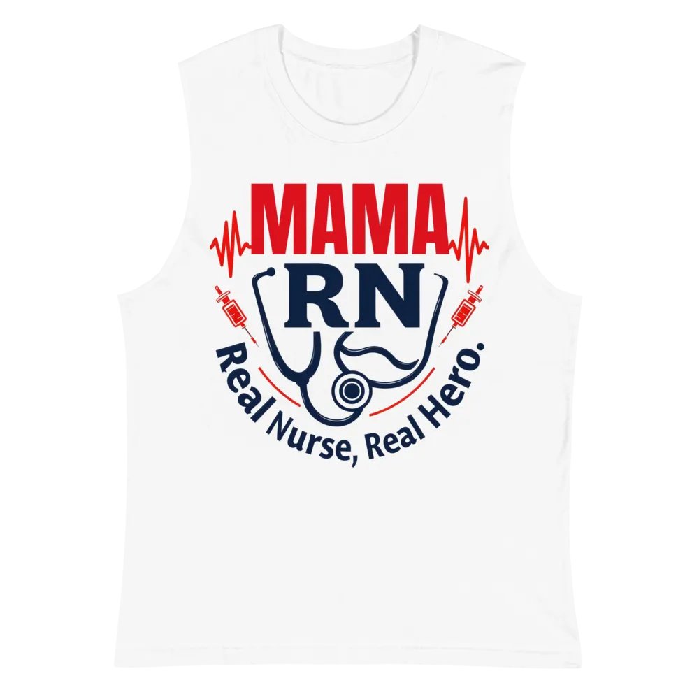 Mama RN, Real Nurse, Real Hero Muscle Tank product image (2)