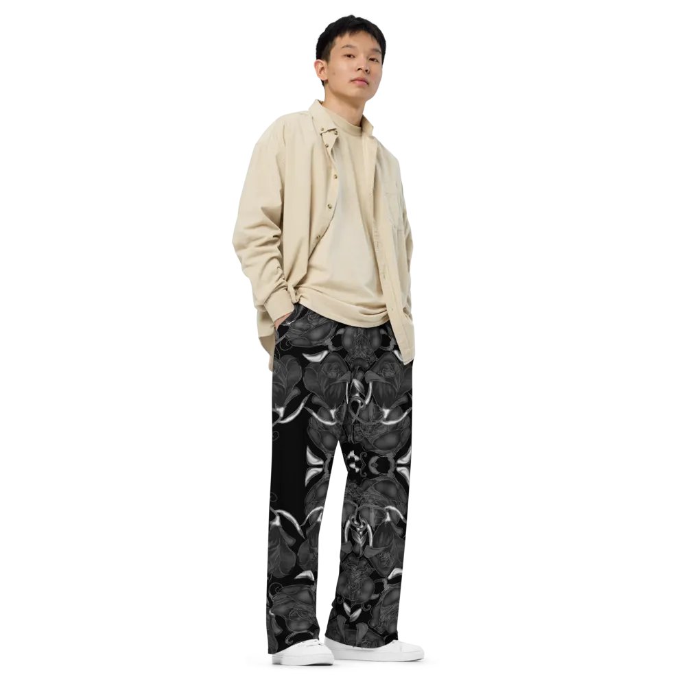 Black Roses Wide Leg Pants product image (3)