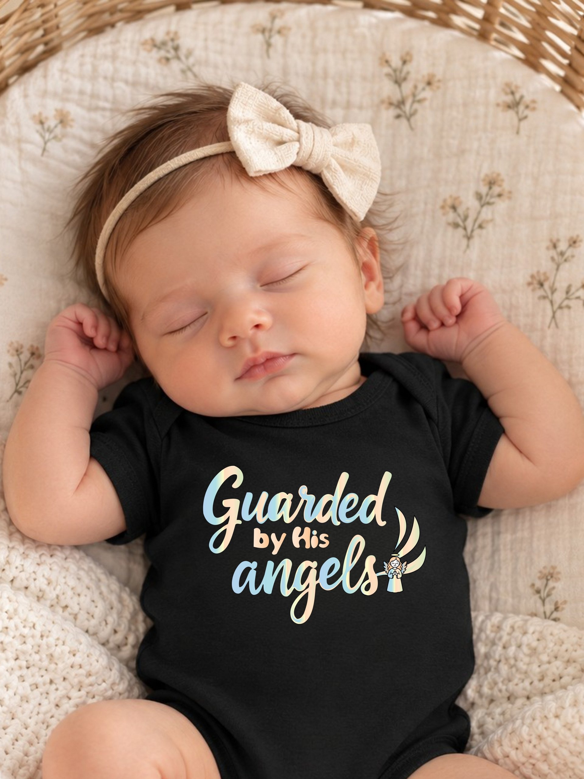 Guarded by His Angels Baby Bodysuit product image (3)