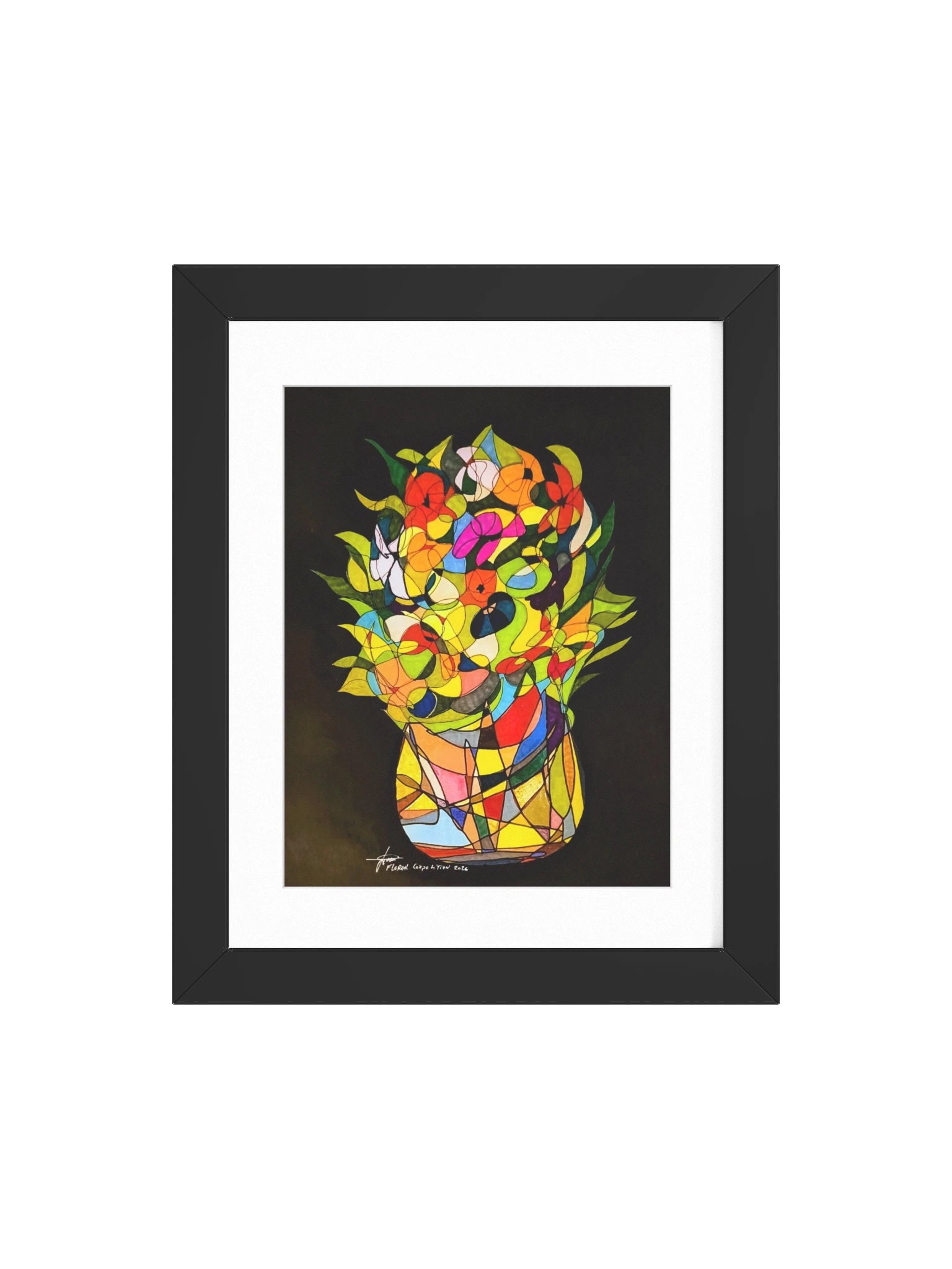 Floreal Composition — Fine Art Print with Frame product image (4)