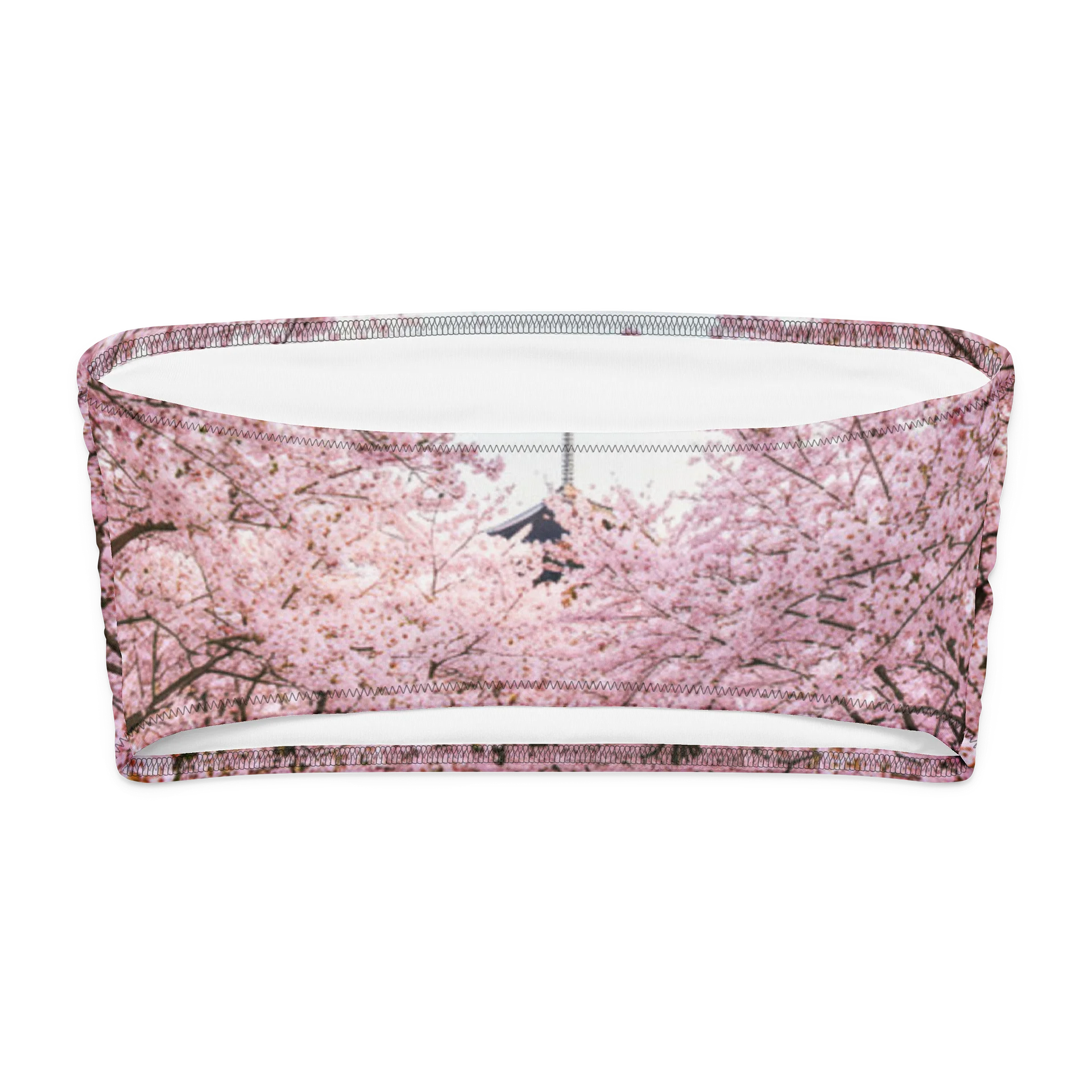 Recycled Cherry Blossom Bandeau Bikini Top | Eco-Friendly Swimsuit product image (7)