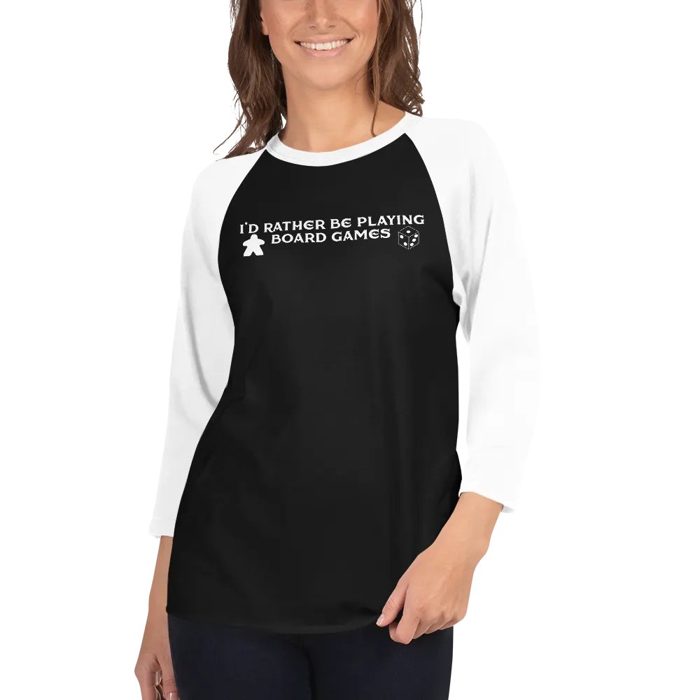 I'd Rather Be Playing Board Games Baseball Tee product image (3)