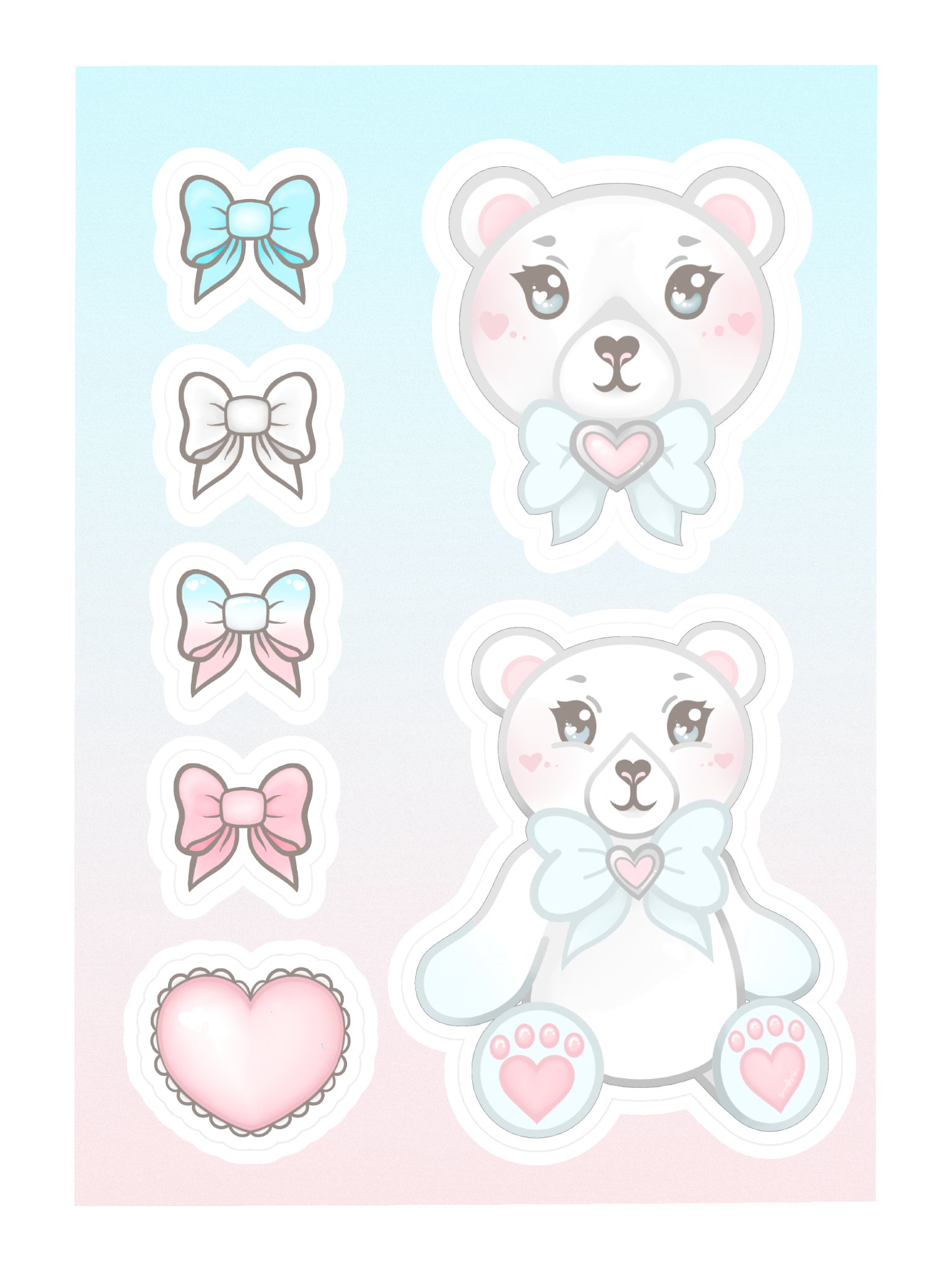 Bears & Bows Sticker Sheet product image (3)