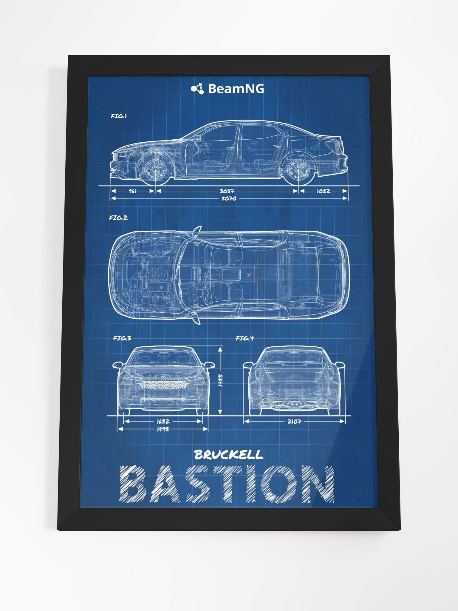 Framed Poster: Bruckell Bastion Blueprint product image (4)