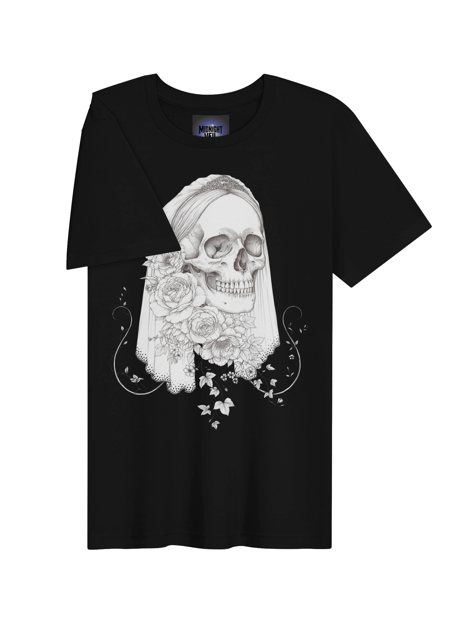 Midnight Veil Bridal Skull T-Shirt product image (27)
