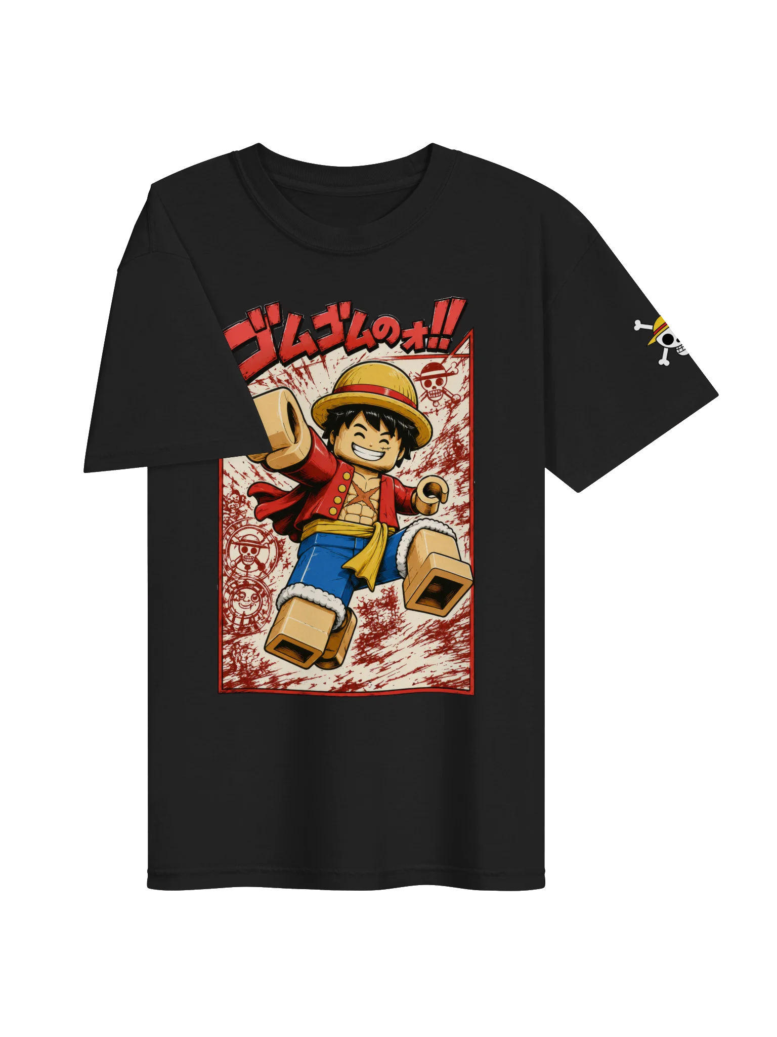 Bold Monkey D Gomu Gomu Lego-style Anime Tee product image (3)