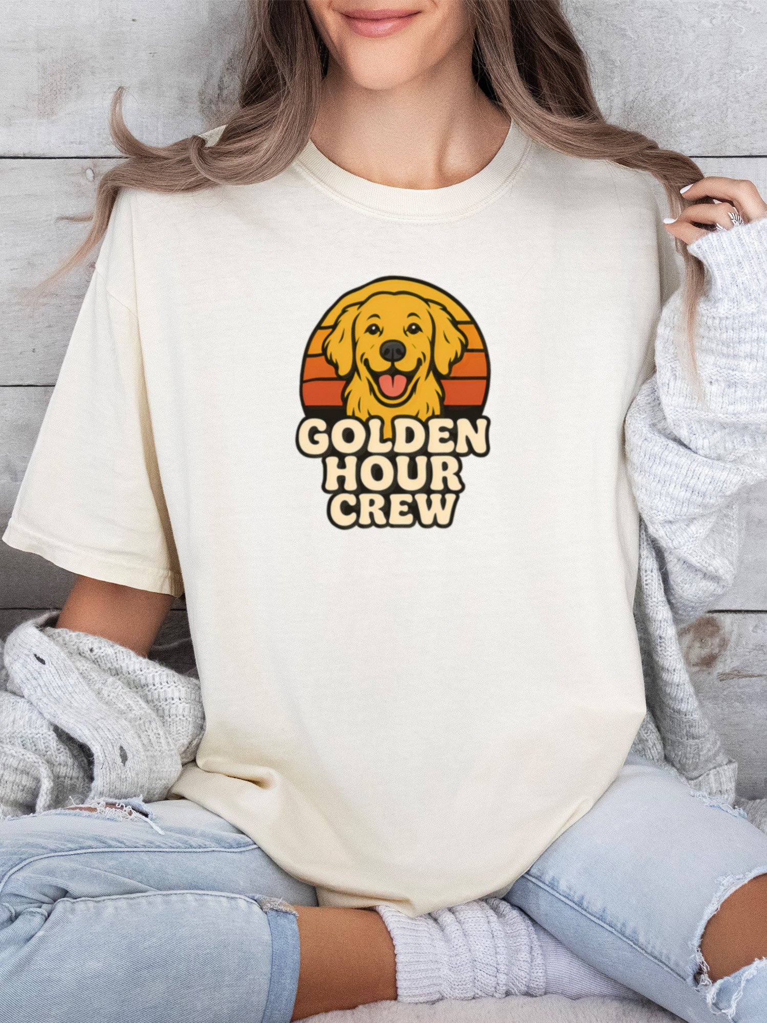 Golden Hour Crew (Golden Retriever) Tee product image (24)