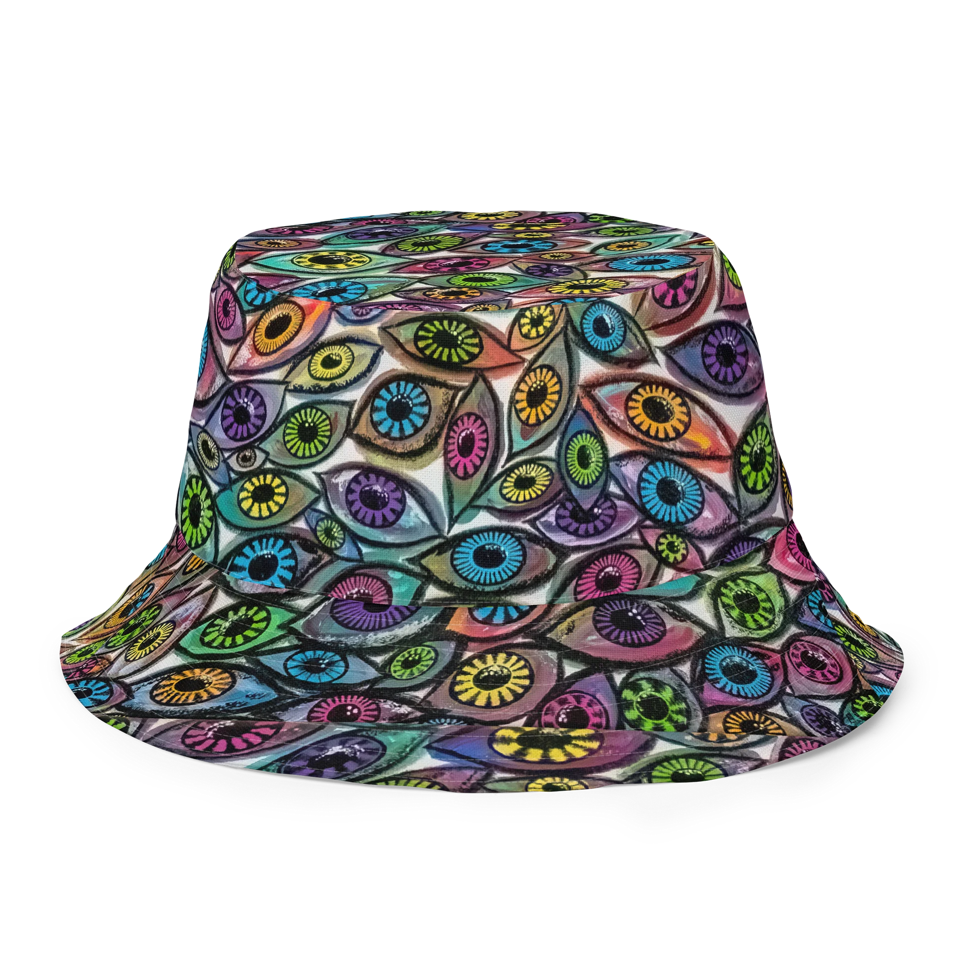 Reversible Psychedelic Eyes Bucket Hat | Eye See You Too product image (1)