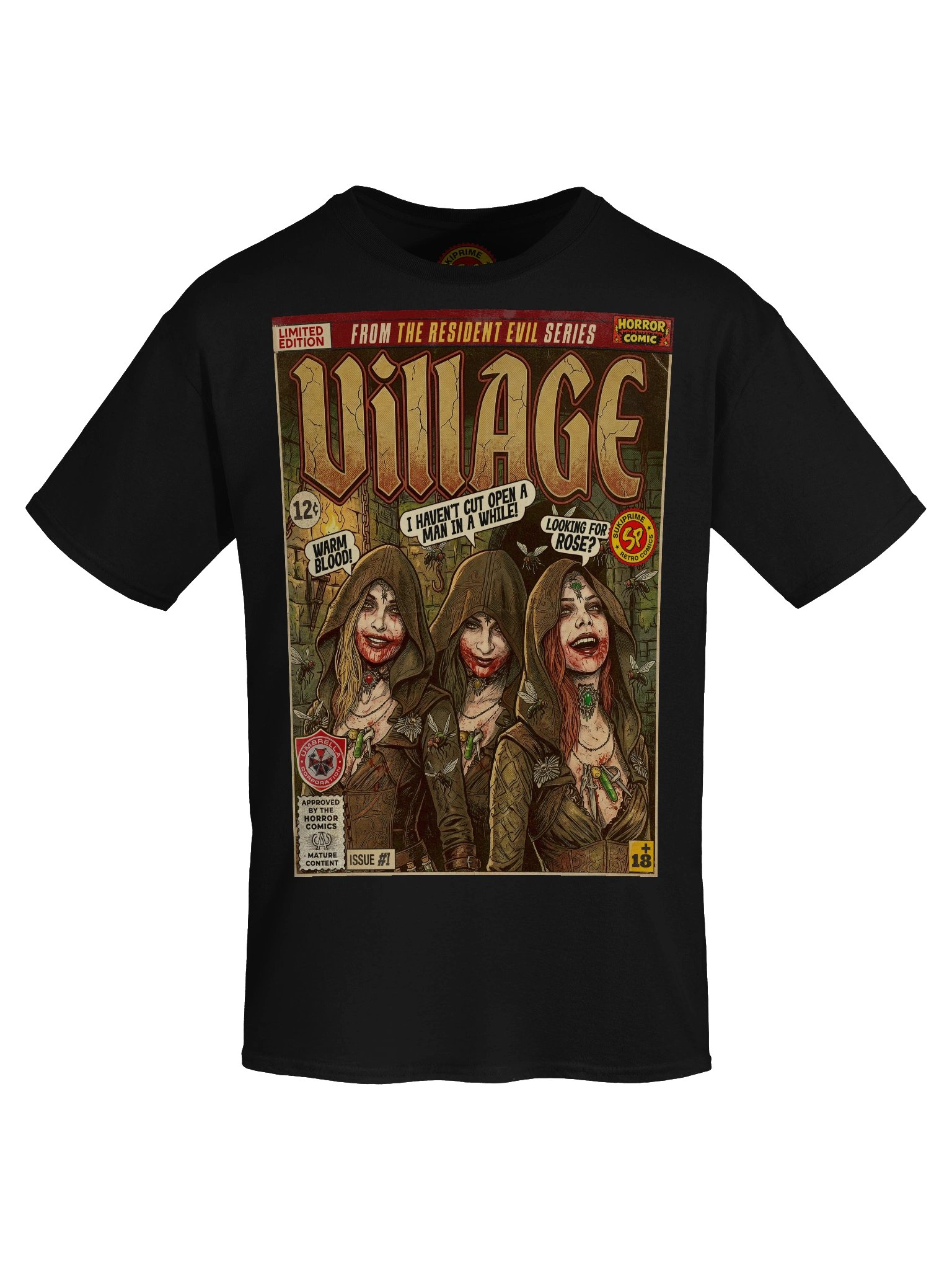 Resident Evil Village Dimitrescu Sisters Comic Art T-Shirt product image (5)