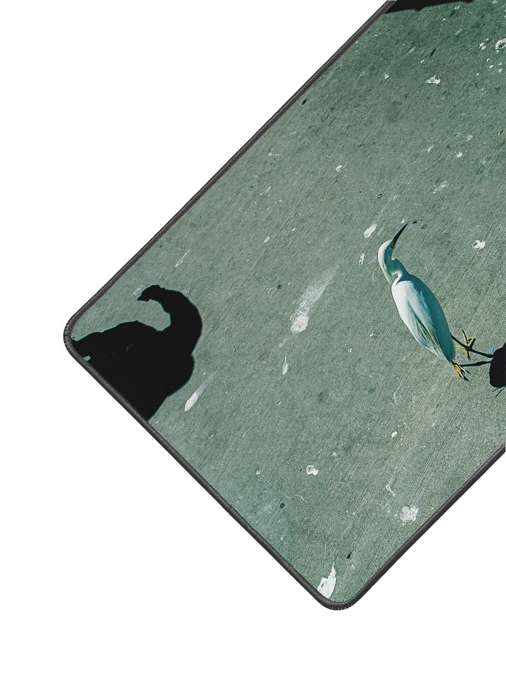 Snowy Egret Desk Mat product image (2)