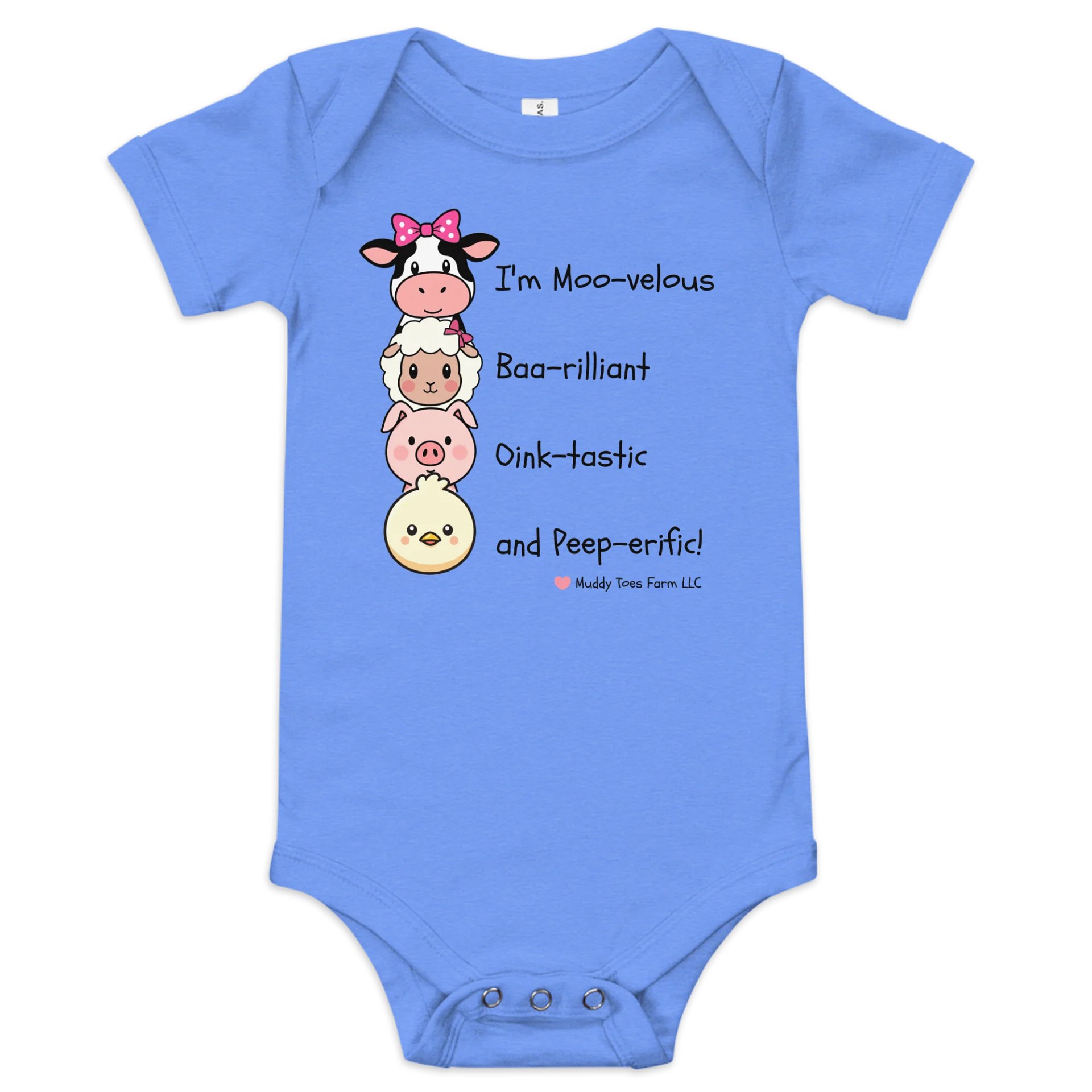 Cute Animal Stack Onsie (3m-18m) product image (1)