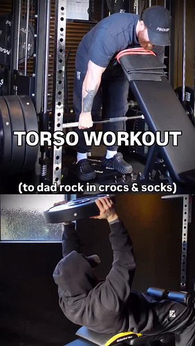 TORSO WORKOUT ⤵️

OVERHEAD CRUNCH - 2 x 4-8
CABLE ROTATIONS - 1 x 4-8, 1 x 8-12
INCLINE SMITH PRESS - 1 x 4-8, 1 x 8-12
WEIGH...