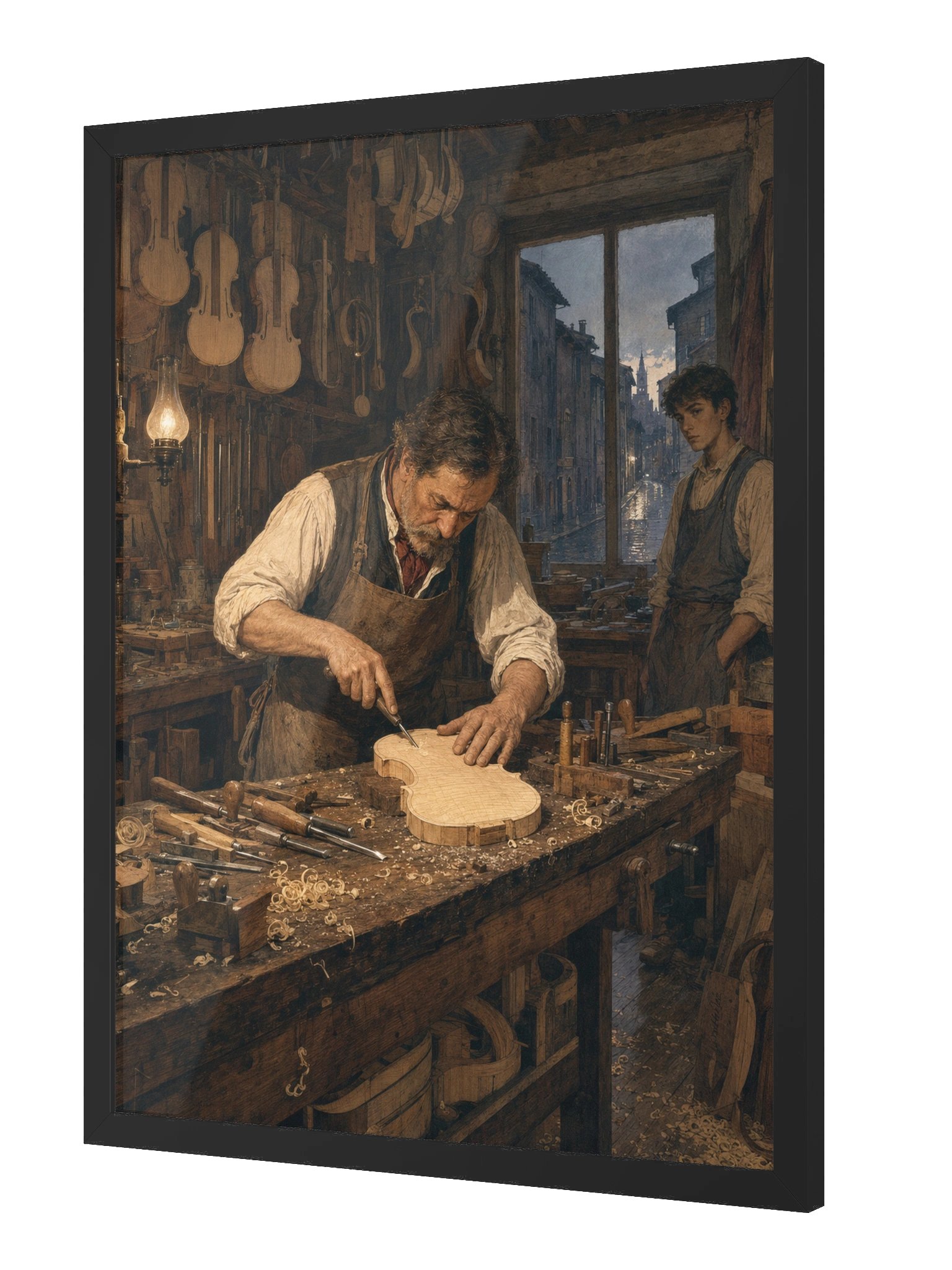 Il Liutaio di Cremona — Framed Matte Art Print product image (3)