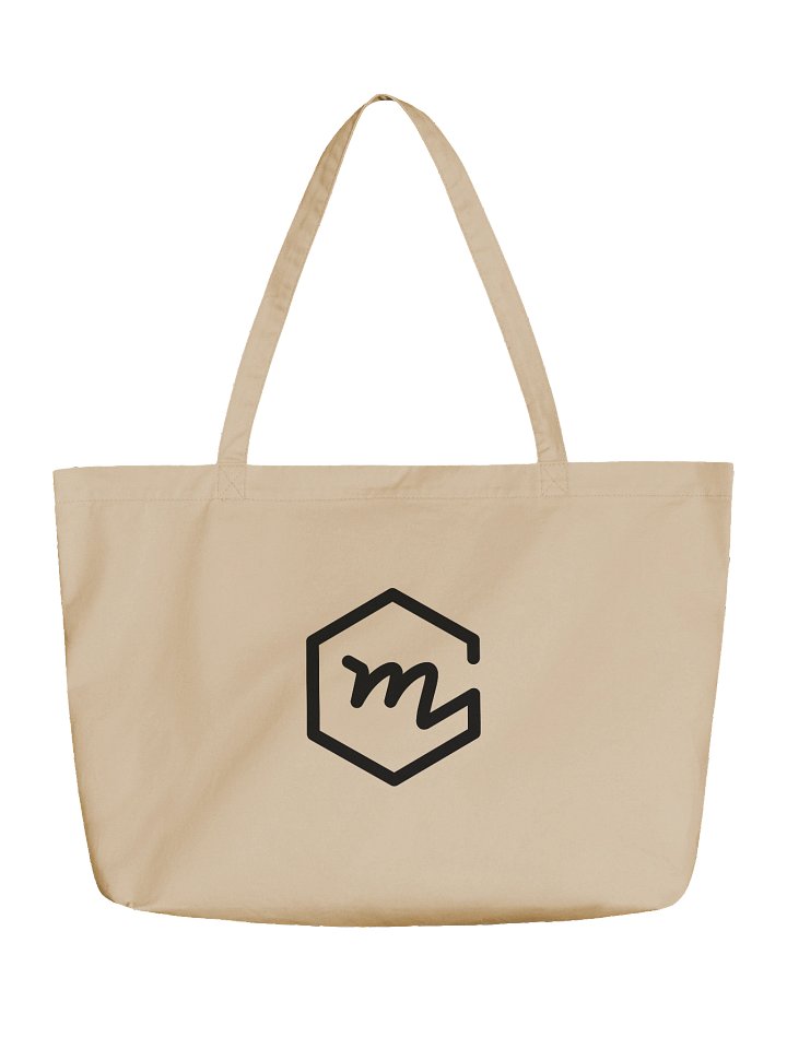 Channel logo tote (black on cream) product image (1)
